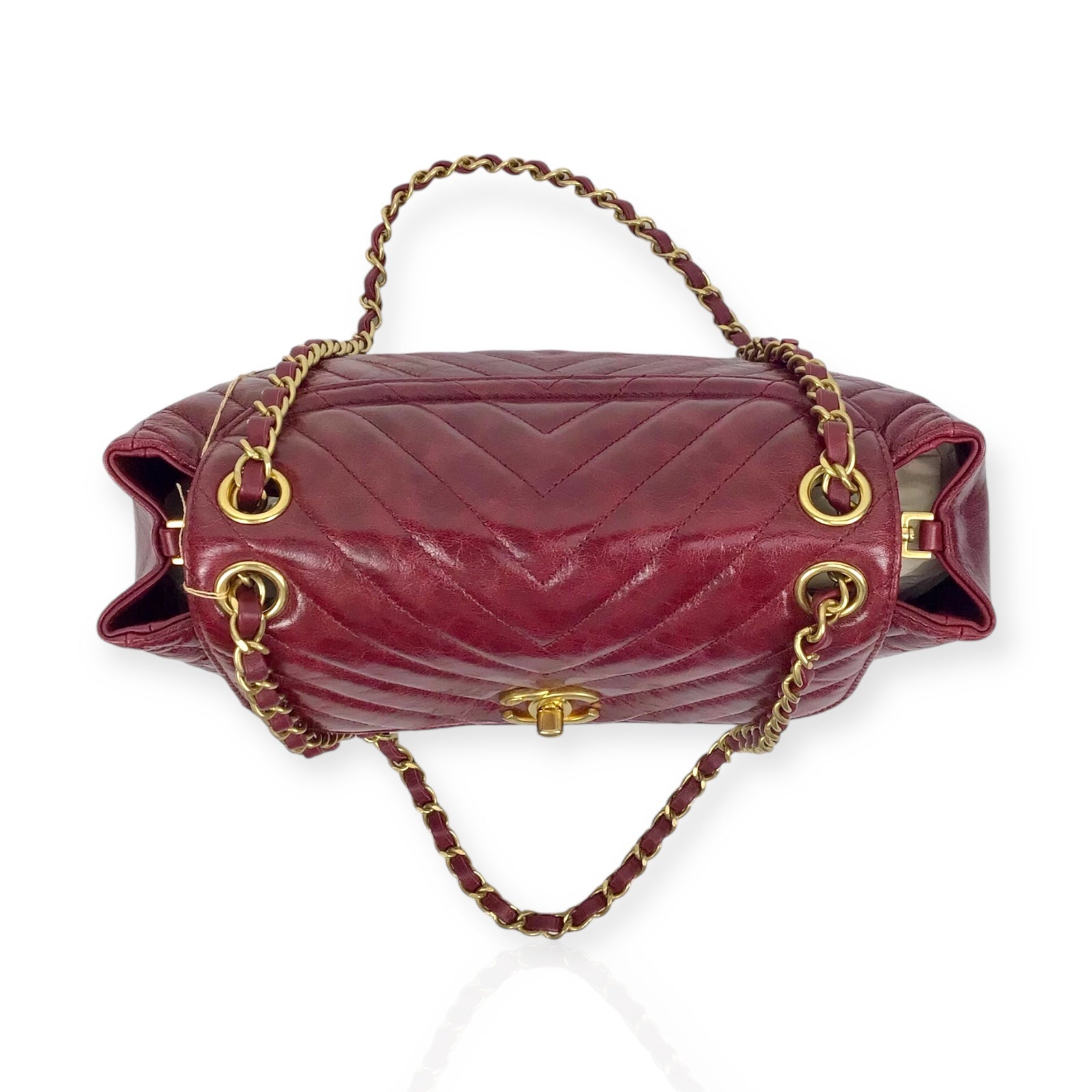 Chanel Burgundy Flap Bag - Classic Double Chain in Luxe Burgundy Leather