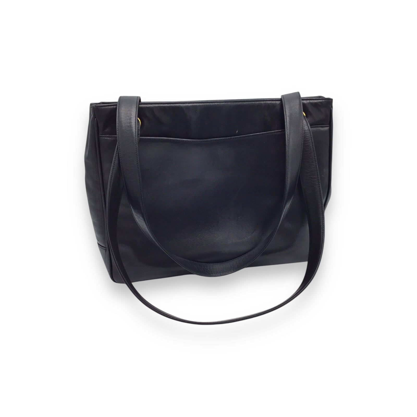 Chanel Handbag Black Calfskin Studded Logo