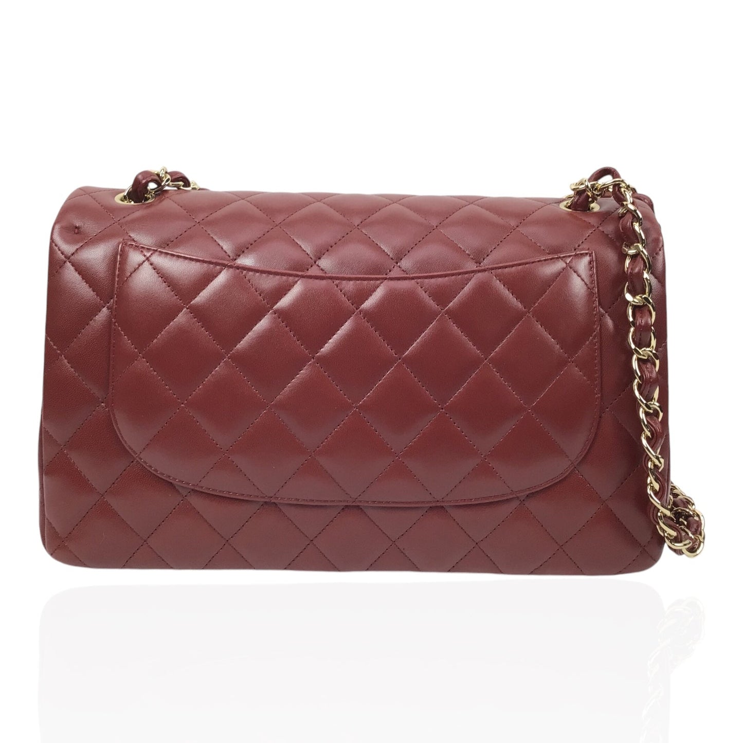 Chanel Jumbo Double Flap in Burgundy Lambskin Leather