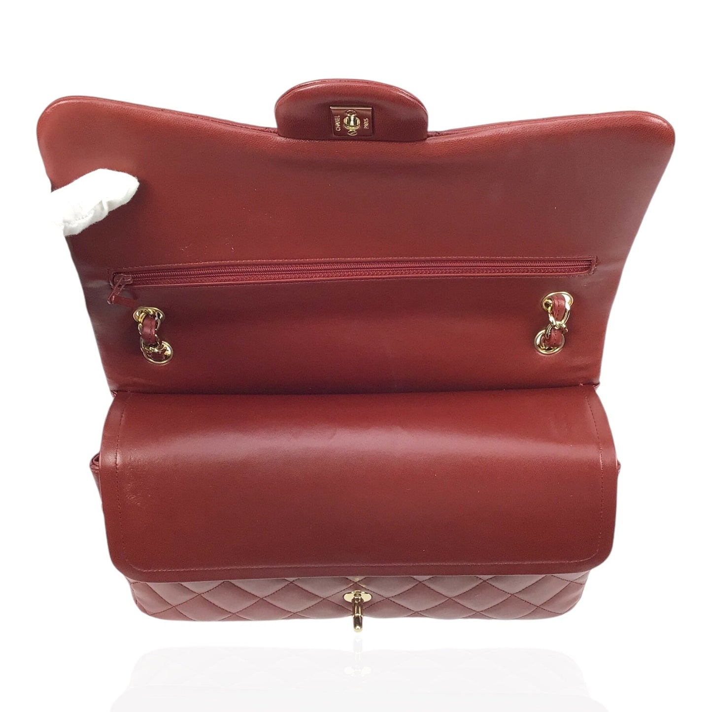 Chanel Jumbo Double Flap in Burgundy Lambskin Leather