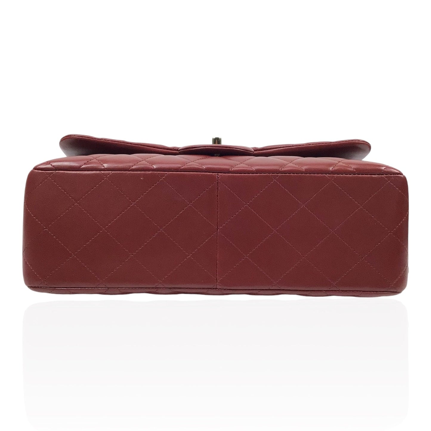 Chanel Jumbo Double Flap in Burgundy Lambskin Leather