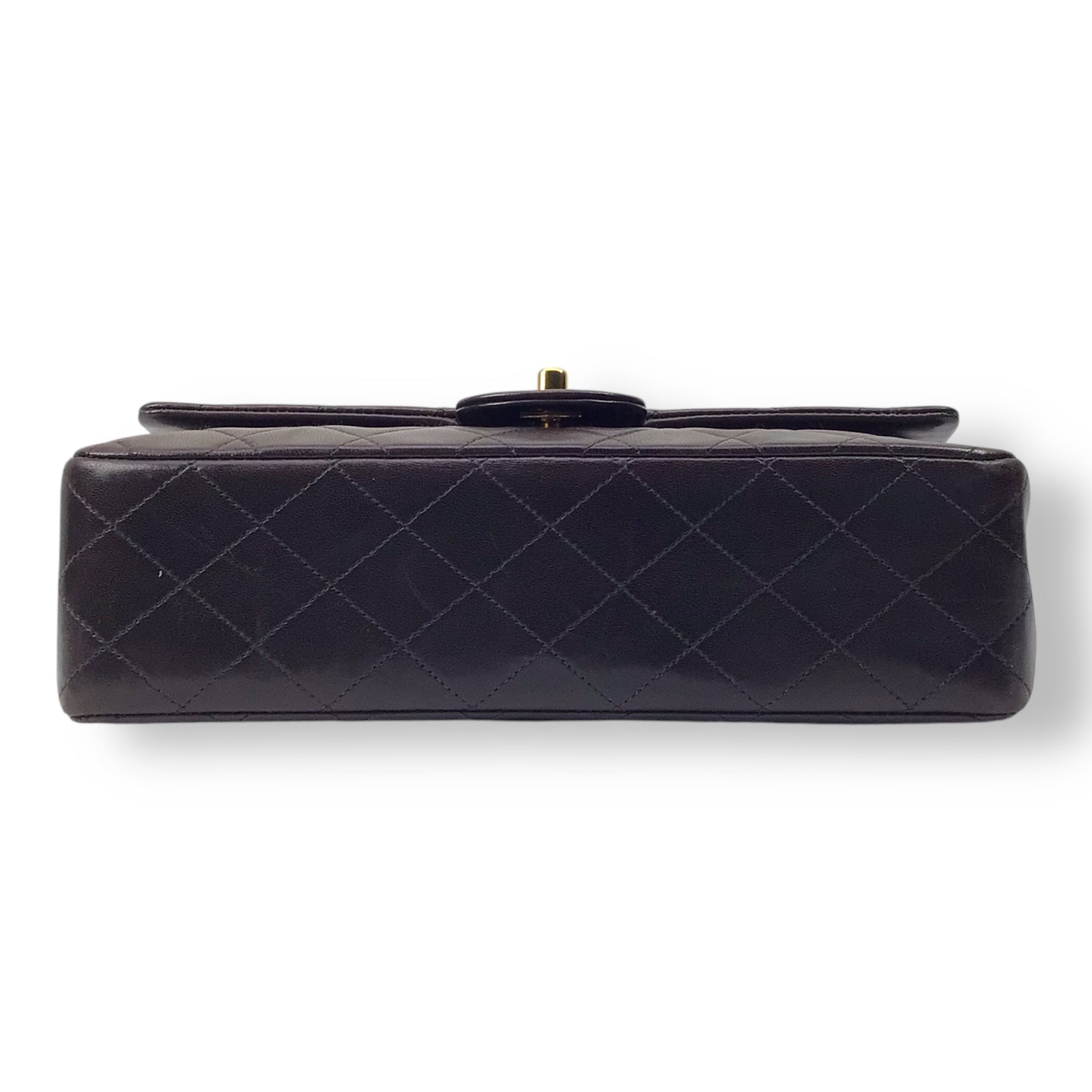 Chanel Vintage Double Flap Bag - Dark Brown Lambskin & 24K Gold-Plated Hardware