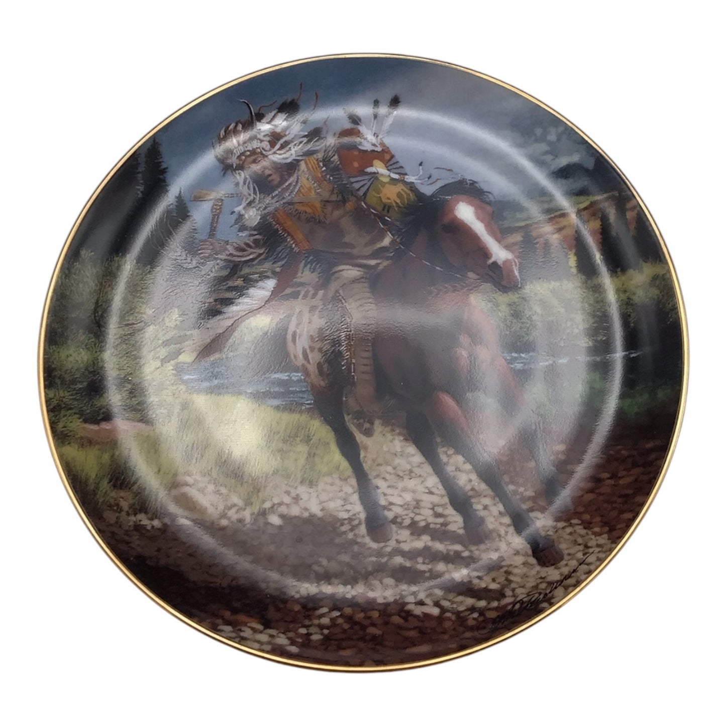 Charging Warrior Limited Edition Porcelain Decorative Plate