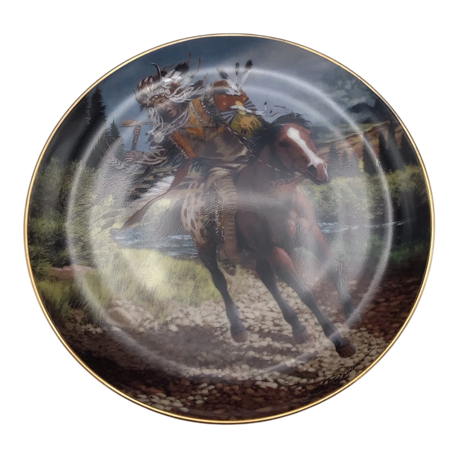 Charging Warrior Limited Edition Porcelain Decorative Plate
