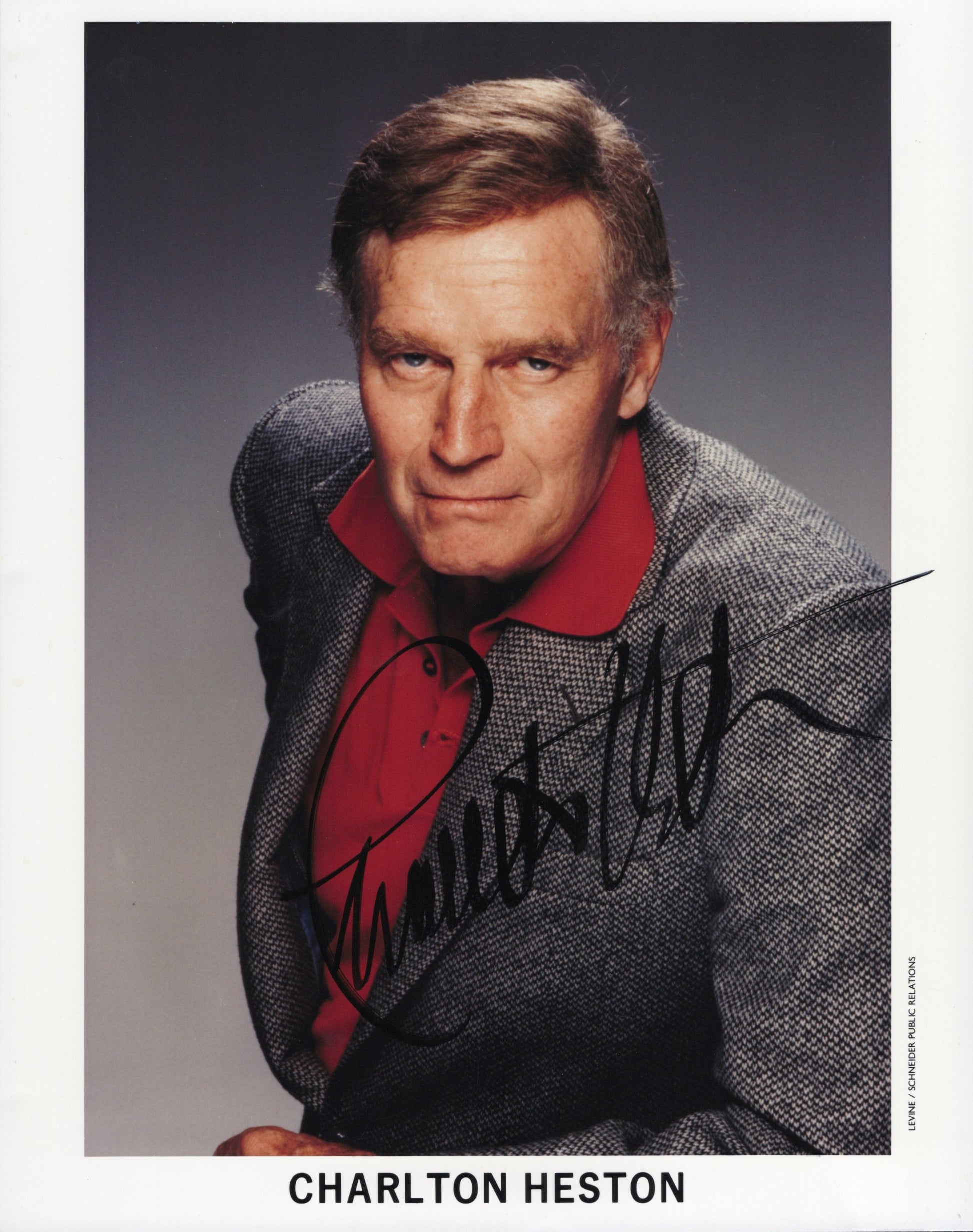 Charlton Heston Signed Photo 8x10 Charlton Heston Autograph Hollywood Collectible