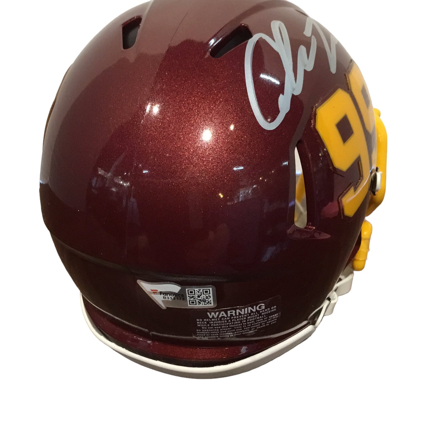 Chase Young Washington Commanders Longhorn Mini Helmet Fanatics Certification