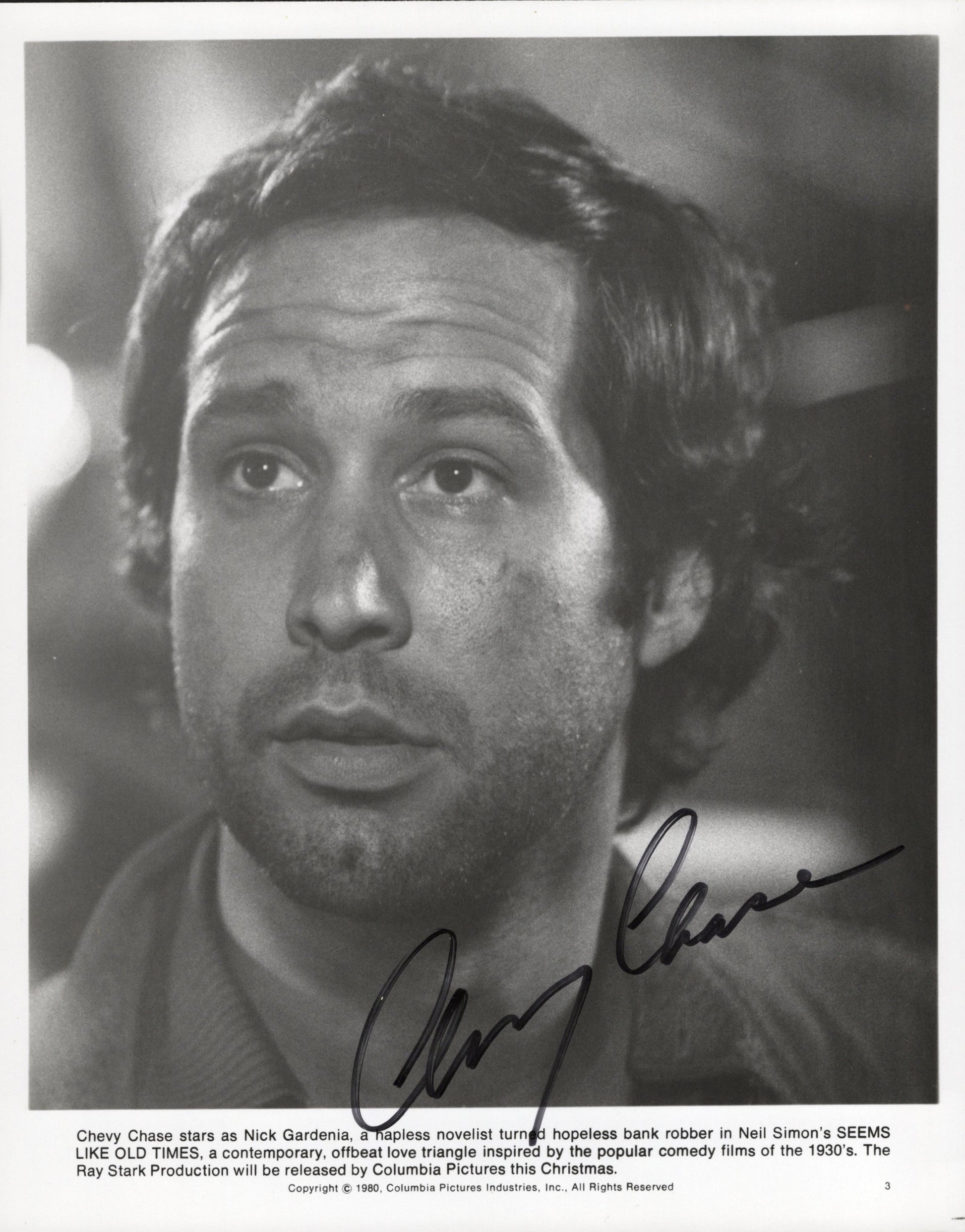 Chevy Chase in Seems Like Old Times Signed Photo 8x10