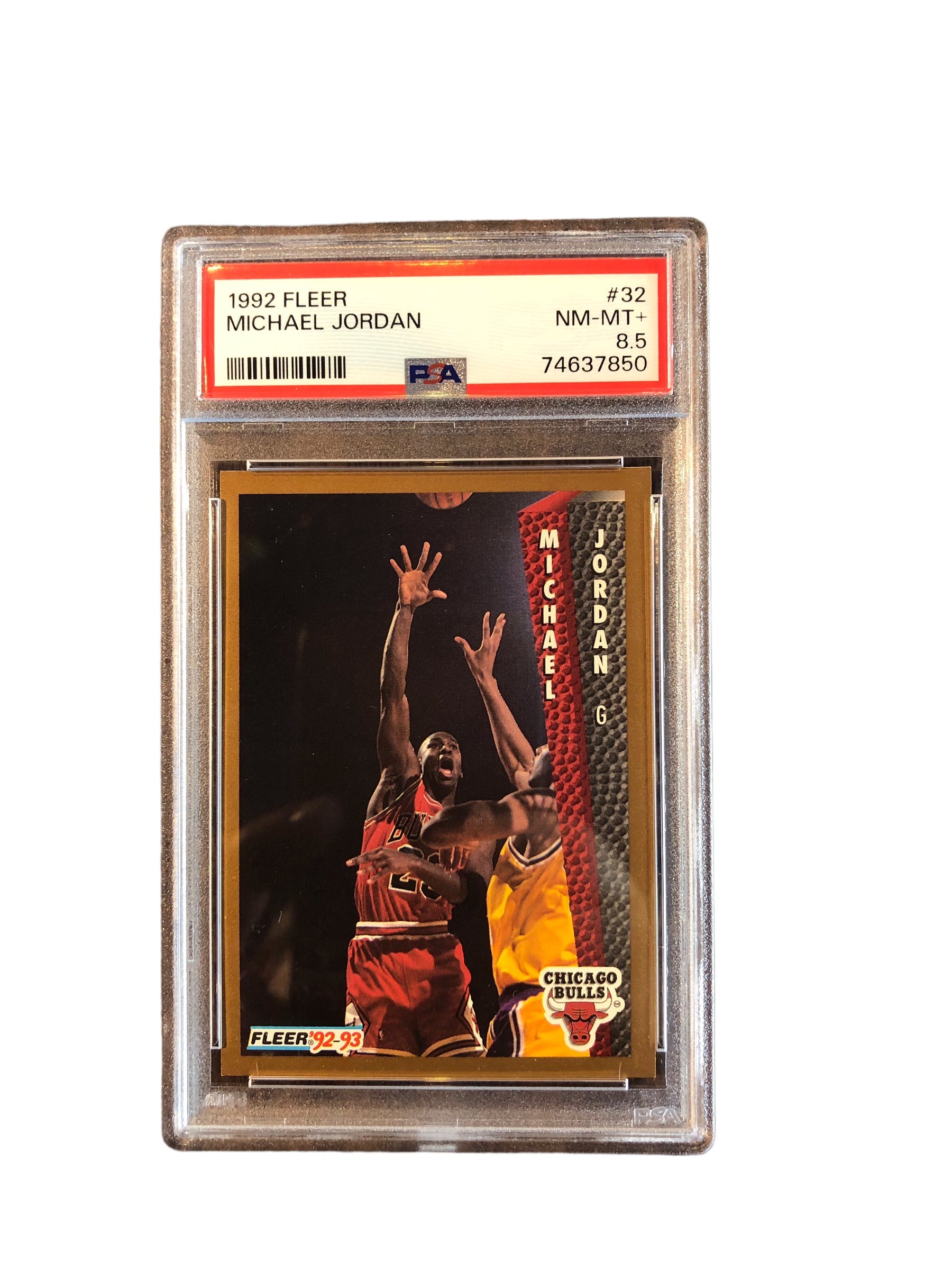 Chicago Bulls Michael Jordan 1992 Fleer #32 PSA 8.5 NM-MT New Slab HOF