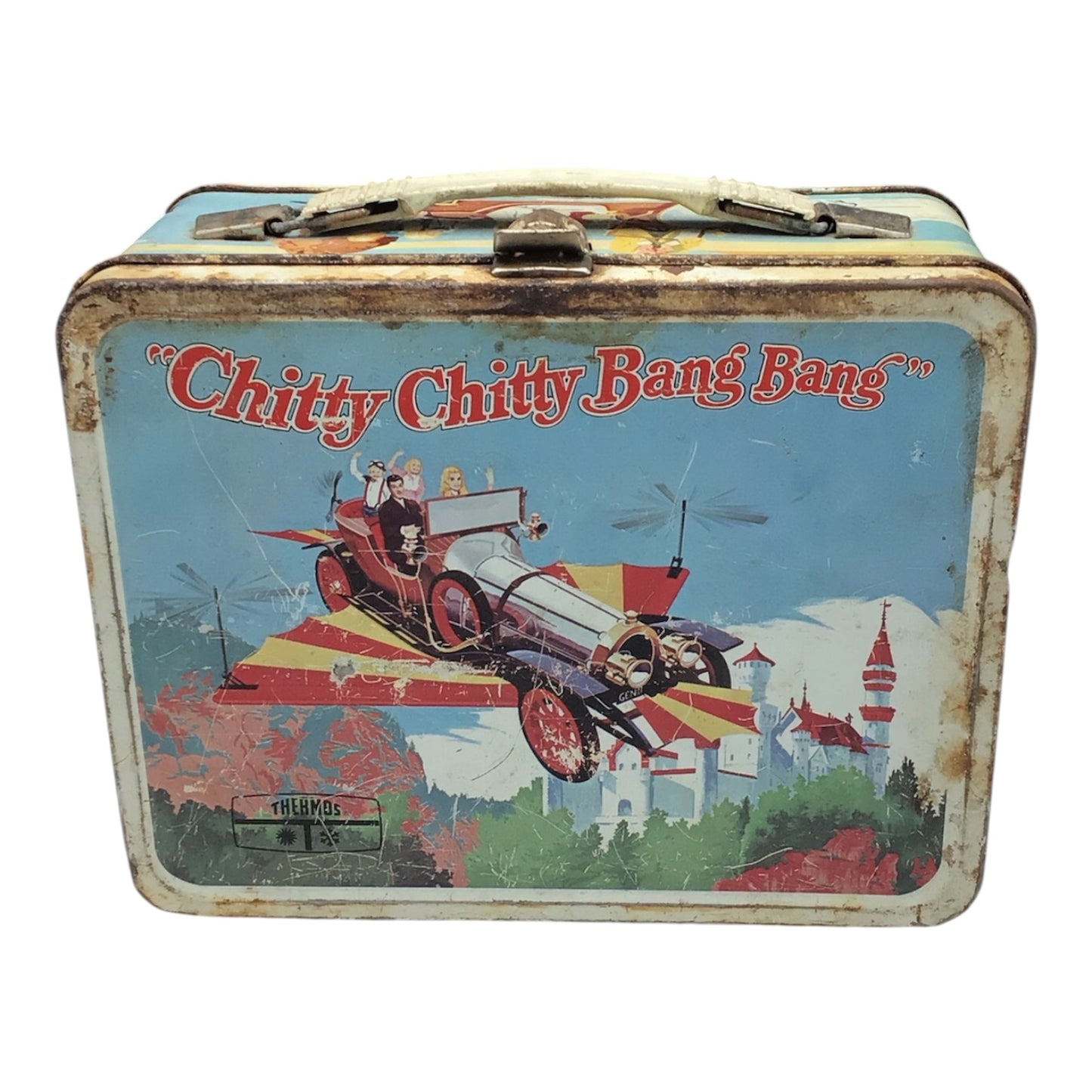 Chitty Chitty Bang Bang Metal Lunch Box with Model Cars 1968