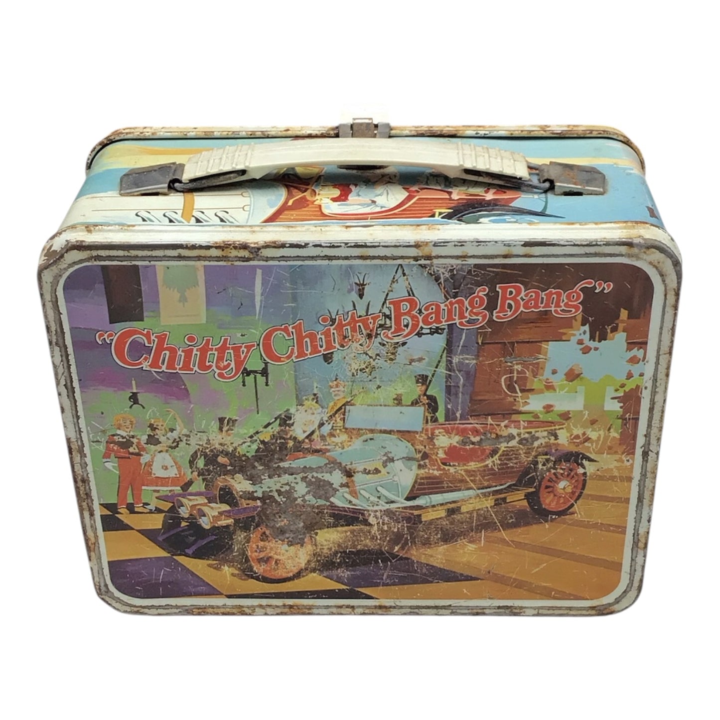 Chitty Chitty Bang Bang Metal Lunch Box with Model Cars 1968