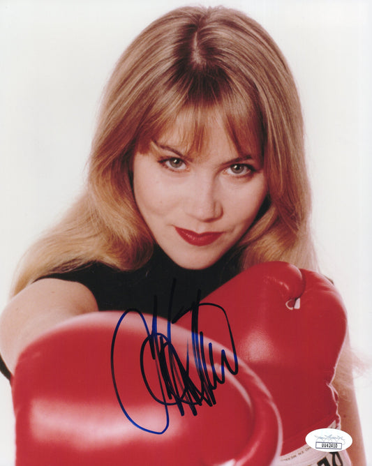 Christina Applegate Signed Photo 8x10, Christina Applegate Autograph with Boxing Gloves, JSA and PSA Letter Double Certified Authentic UU42410