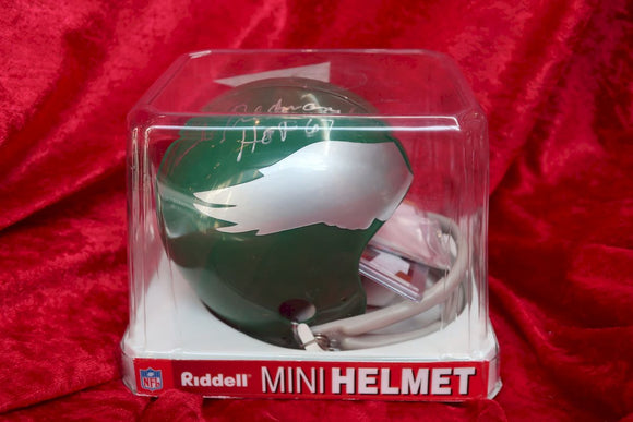 Chuck Bednarik Eagles Autographed Certified Authentic Football Mini Helmet