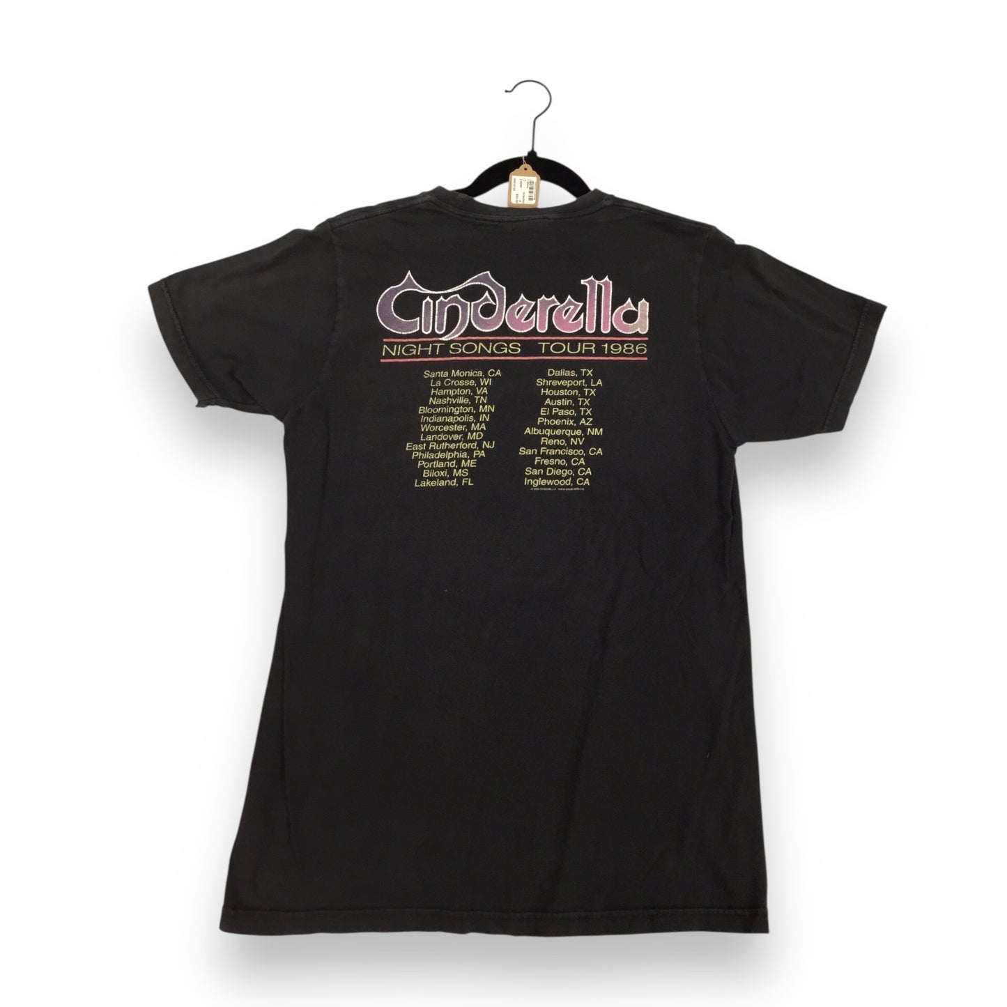Cinderella 1986 Night Songs Tour Concert T-Shirt