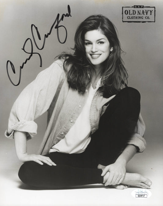 Cindy Crawford Signed Photo 8x10 Old Navy Ad, JSA Certified Authentic QQ28717