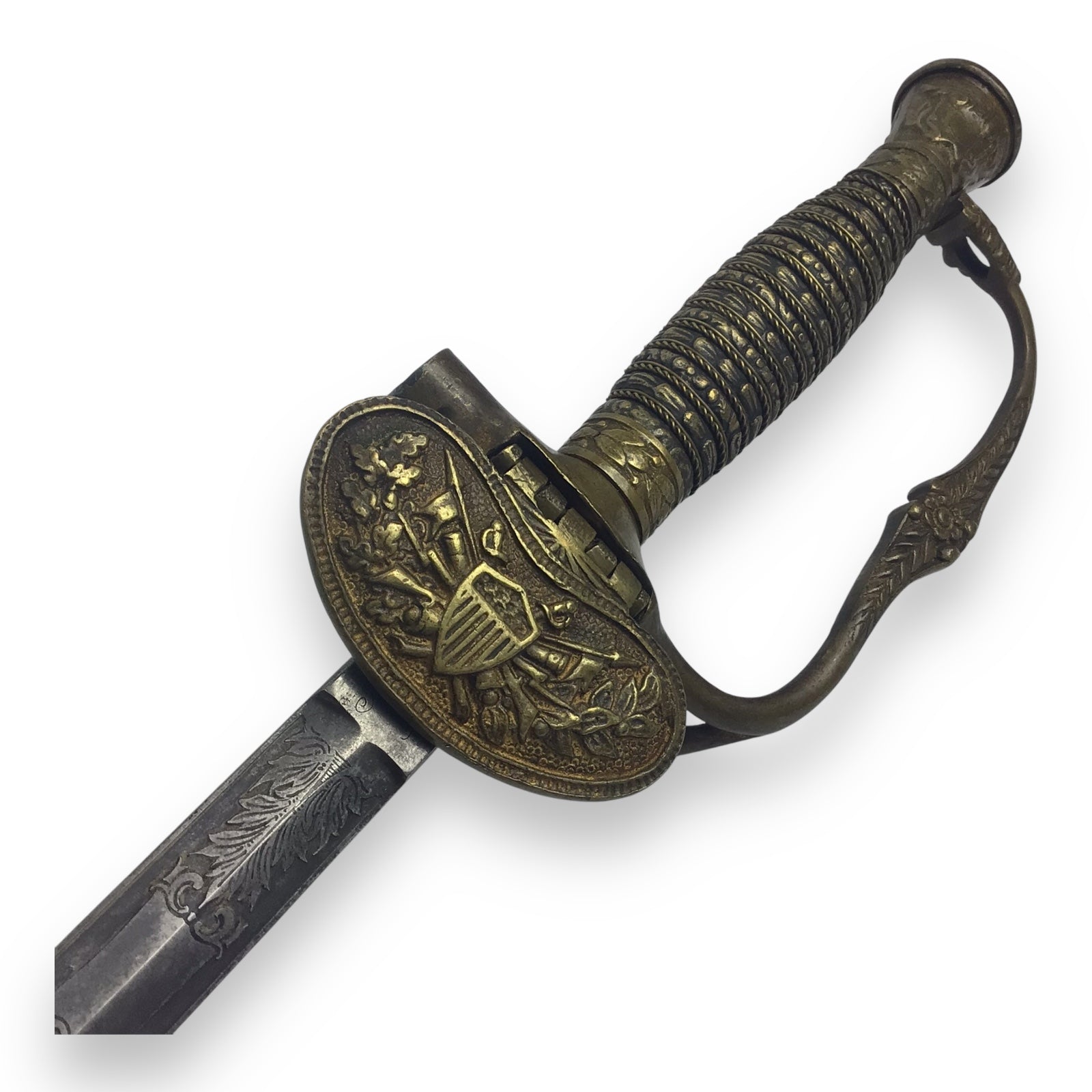 Civil War 1860 Whistle Sword Named J.A. Joel & Co w/ Sheath & Original Bag