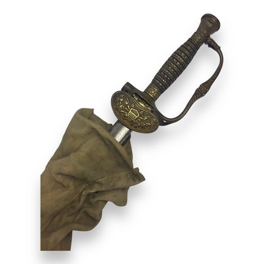 Civil War 1860 Whistle Sword Named J.A. Joel & Co w/ Sheath & Original Bag