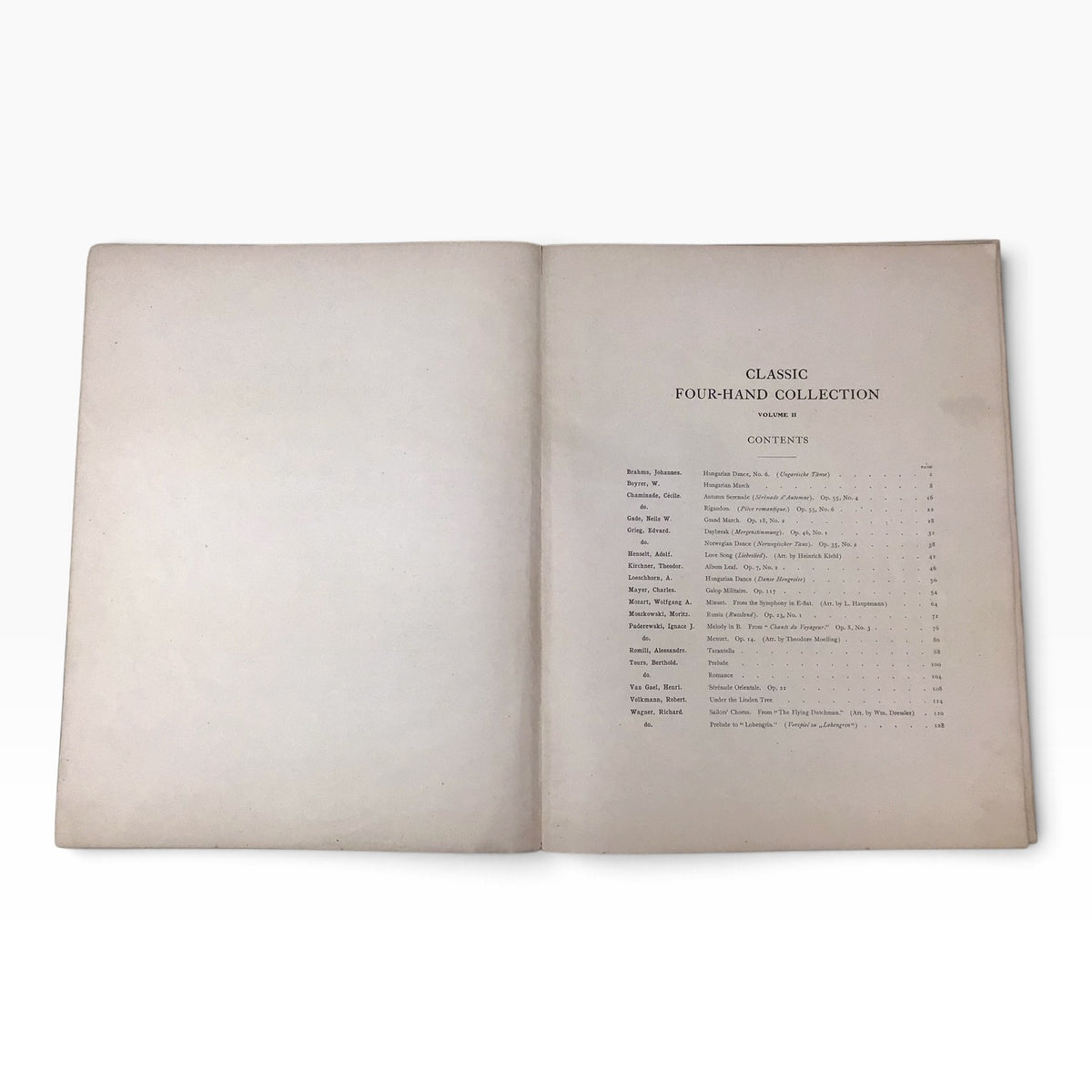 Classic Four Hands Collection Pianoforte Volume 11 Oliver Ditson – Antique Music Sheet Book
