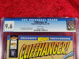 Cliffhanger! #0 Exclusive Wizard Sketchbook Wildstorm CGC 9.6 1997