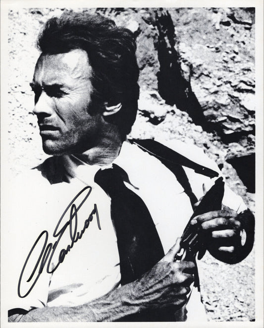 Clint Eastwood Signed B&W Photo 8x10, Clint Eastwood Autograph