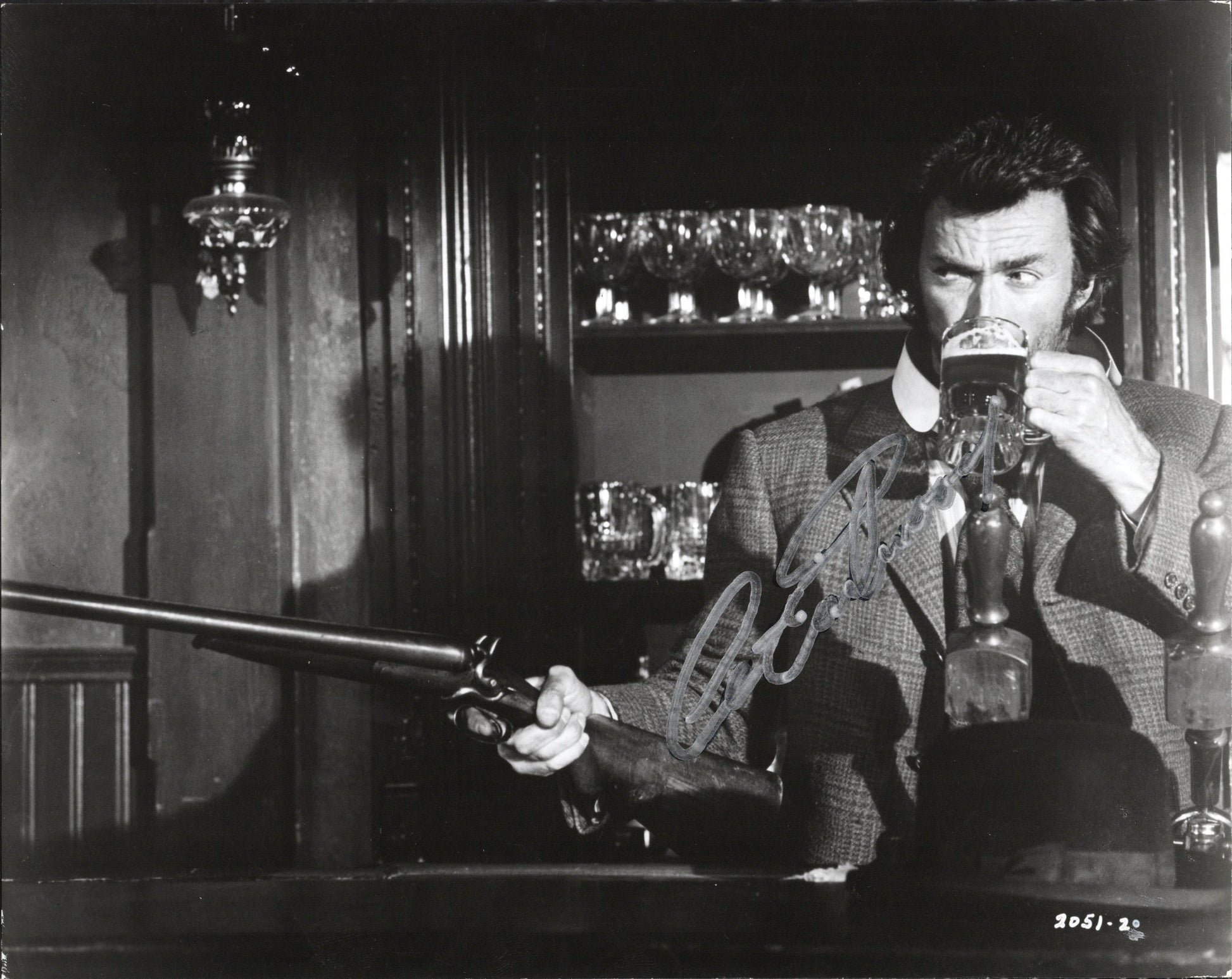 Clint Eastwood Signed Photo 7.5x9 – Joe Kidd Official Universal Studios B&W Promo Photo