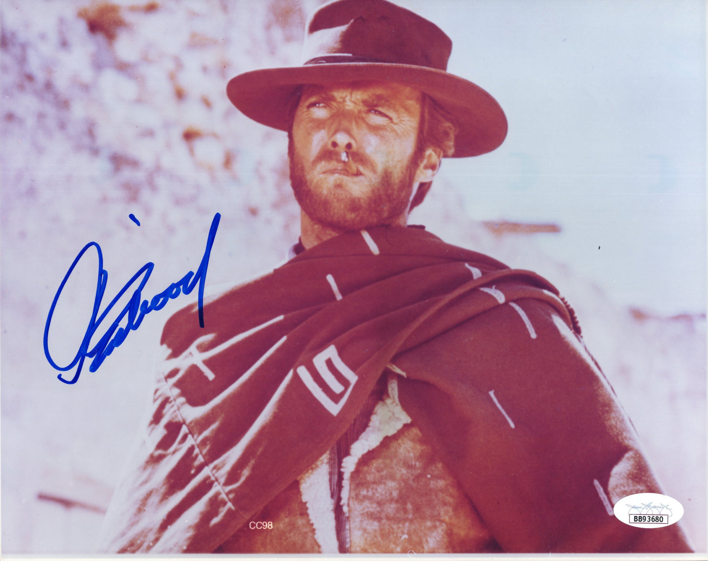 Clint Eastwood Signed Photo 8x10, Clint Eastwood Autograph in Fistful of Dollars, JSA Letter BB93680 and PSA Letter Double Certified Authentic