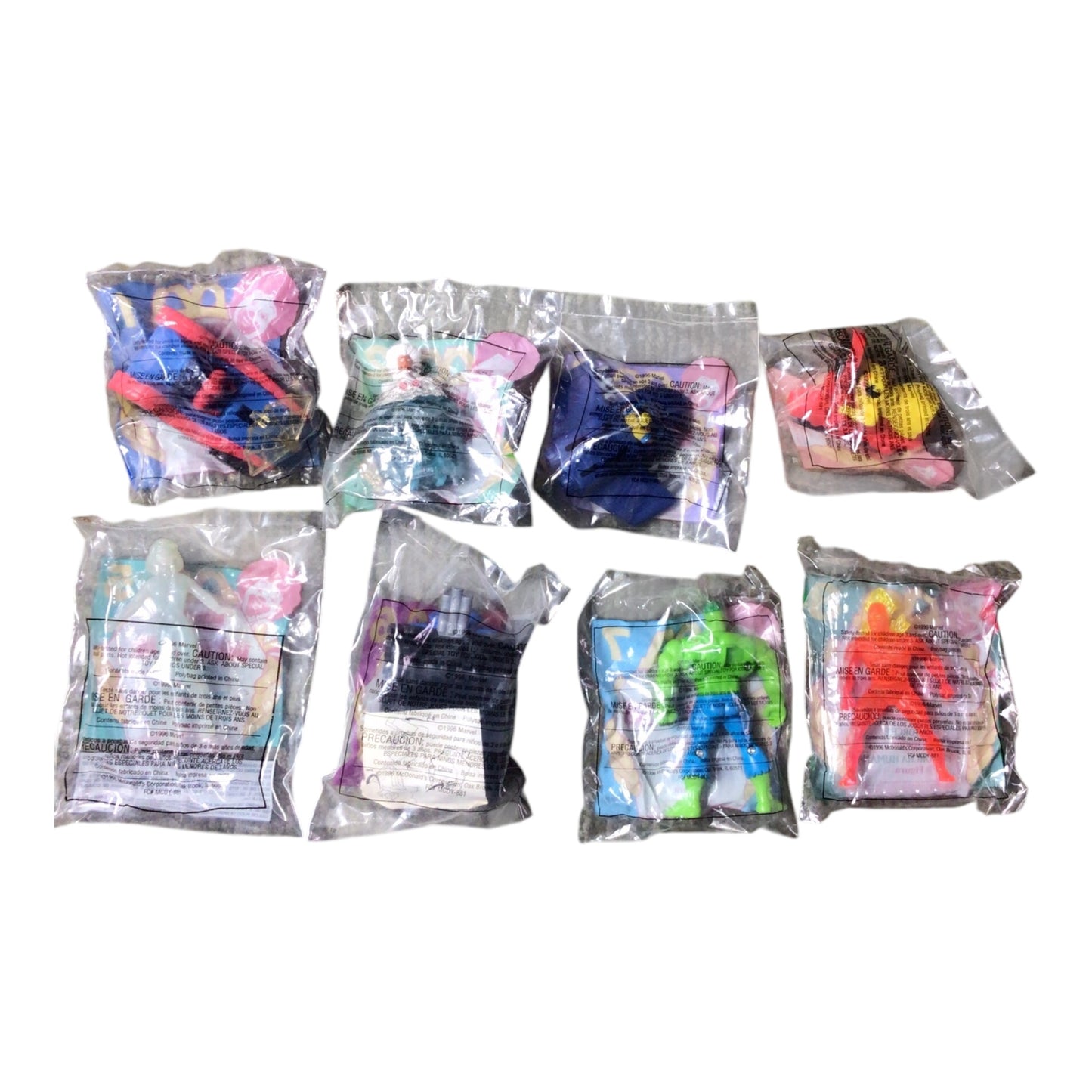 Complete Set - 1996 Marvel Super Heroes McDonald's Toys - Sealed
