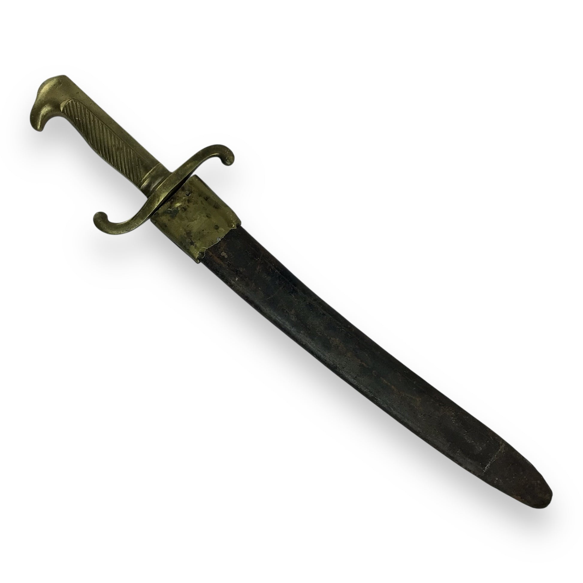 Confederate Eagle Head Side Knife – Civil War Era w/ Leather Sheath (c.1850)