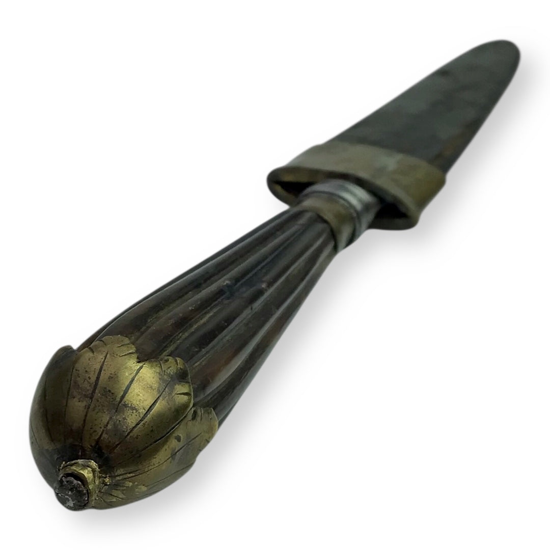 Continental European Dagger c. 1810 with Leather & Metal Sheath