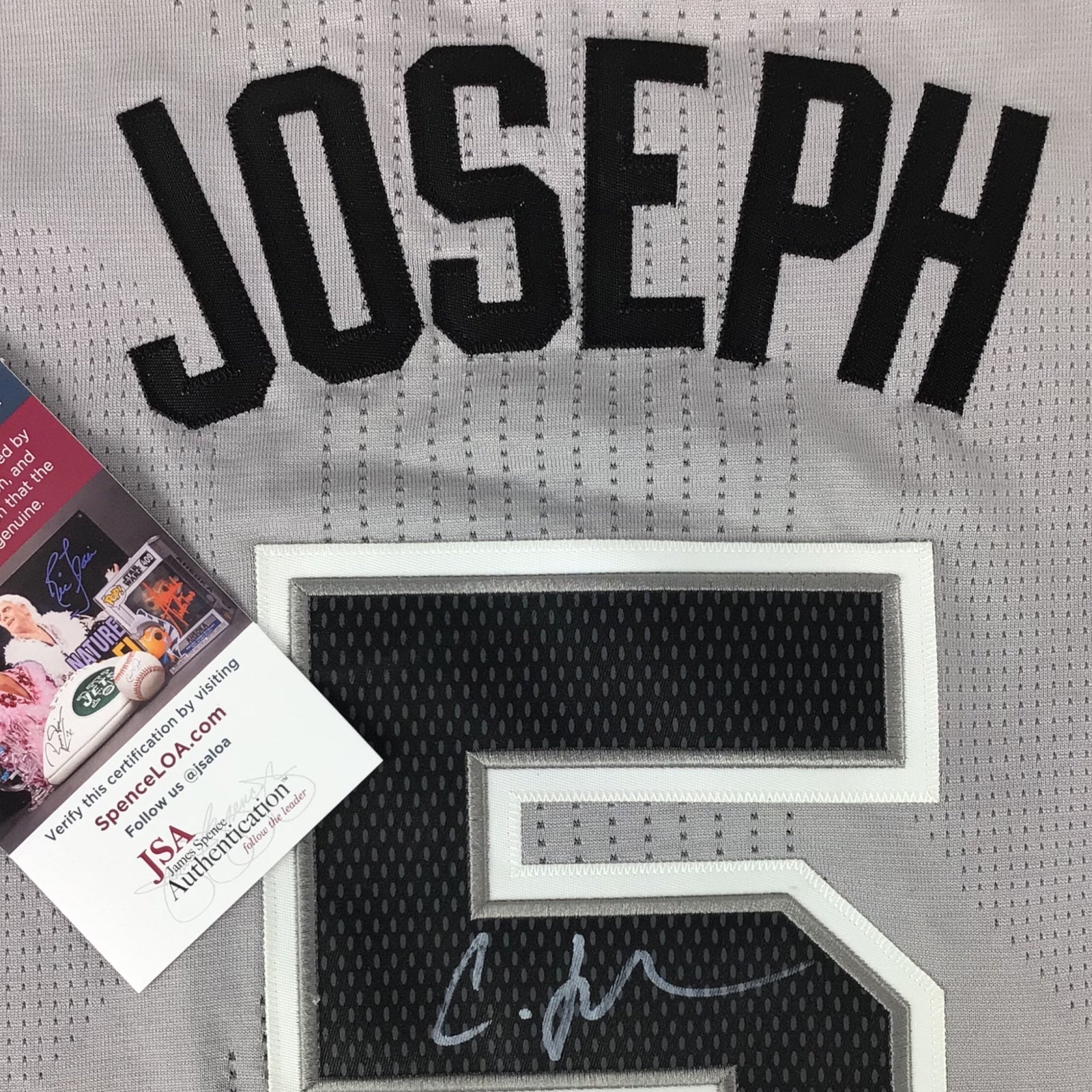 Cory Joseph Signed NBA Spurs Size 5X Jersey Grey/Blue - Only One! JSA Cert