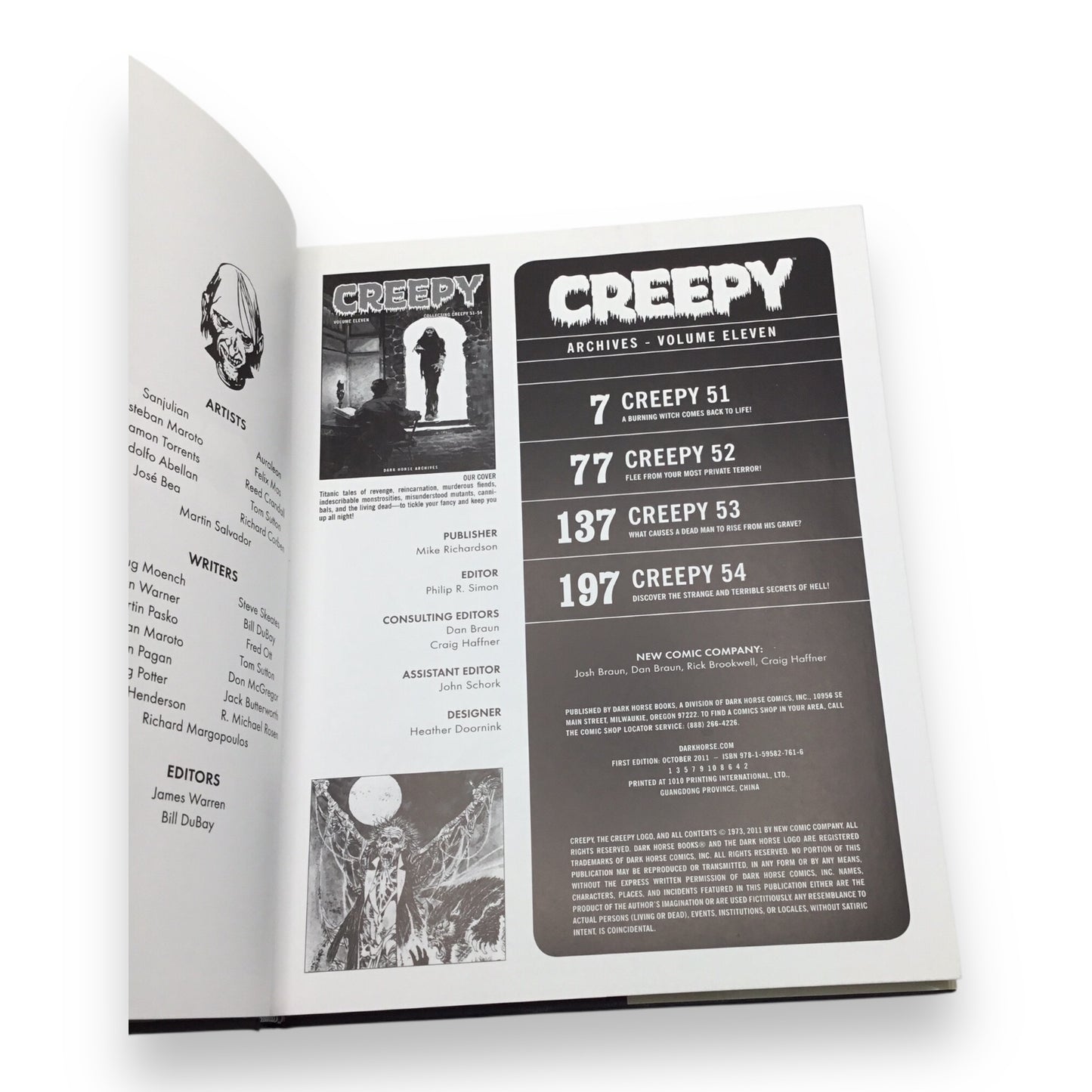 Creepy Archives Volume 11 Hardcover - Collecting Creepy #51-#54