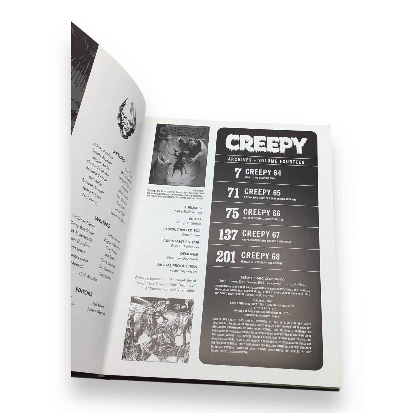 Creepy Archives Volume 14 Hardcover - Collecting Creepy #64-#68