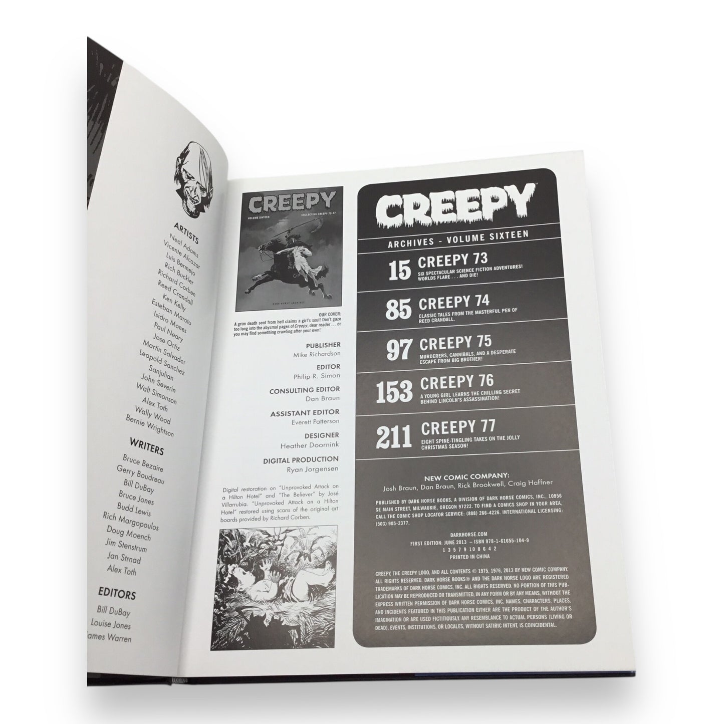 Creepy Archives Volume 16 Hardcover - Collecting Creepy #73-#77