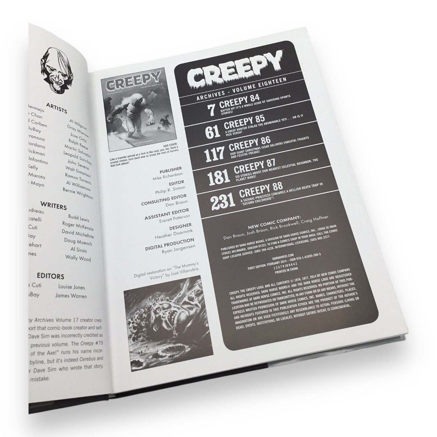 Creepy Archives Volume 18 Hardcover - Collecting Creepy #84-#88