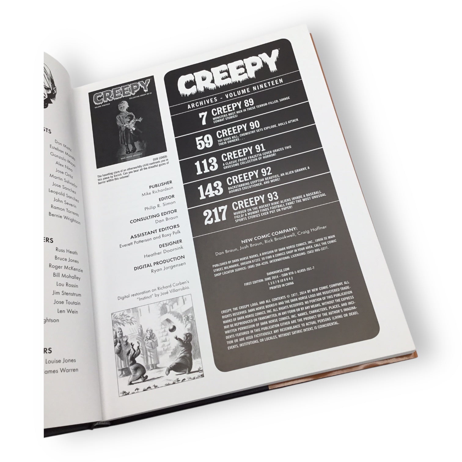 Creepy Archives Volume 19 Hardcover - Collecting Creepy #89-#93