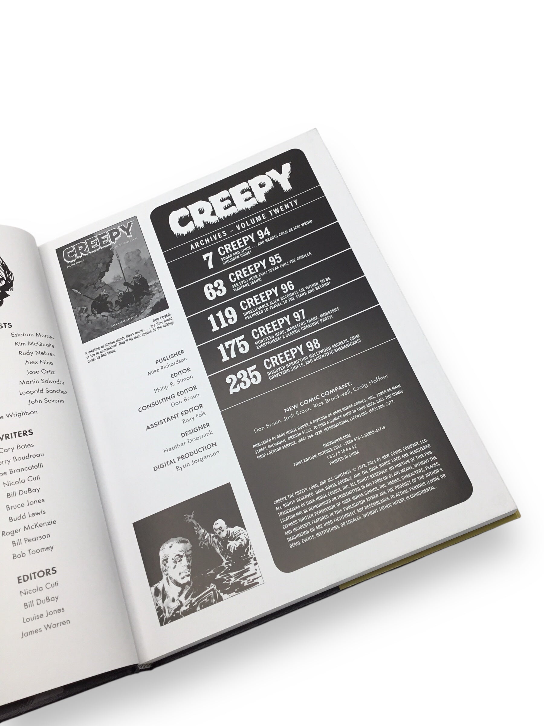 Creepy Archives Volume 20 Hardcover - Collecting Creepy #94-#98