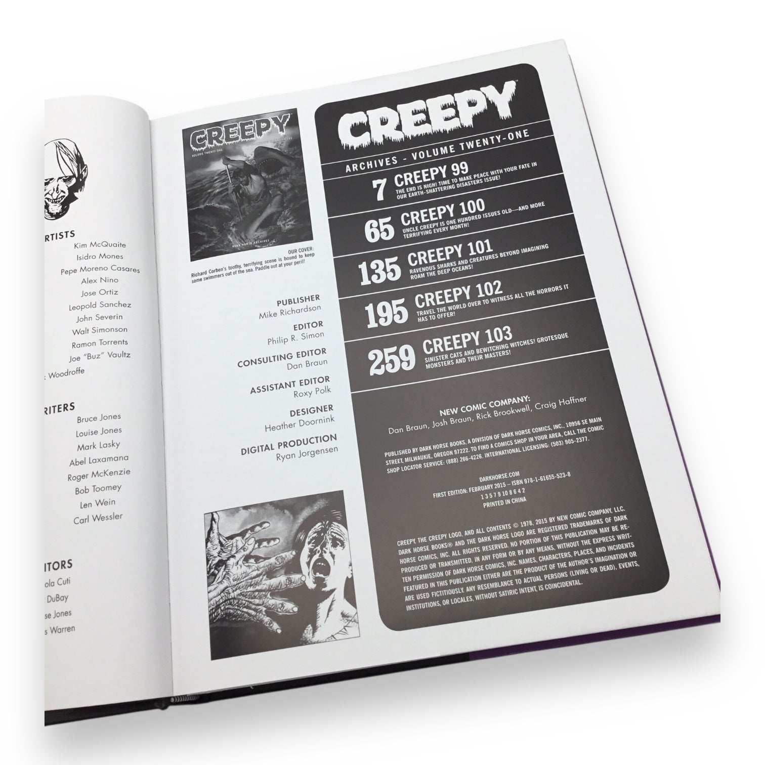 Creepy Archives Volume 21 Hardcover - Collecting Creepy #99-#103