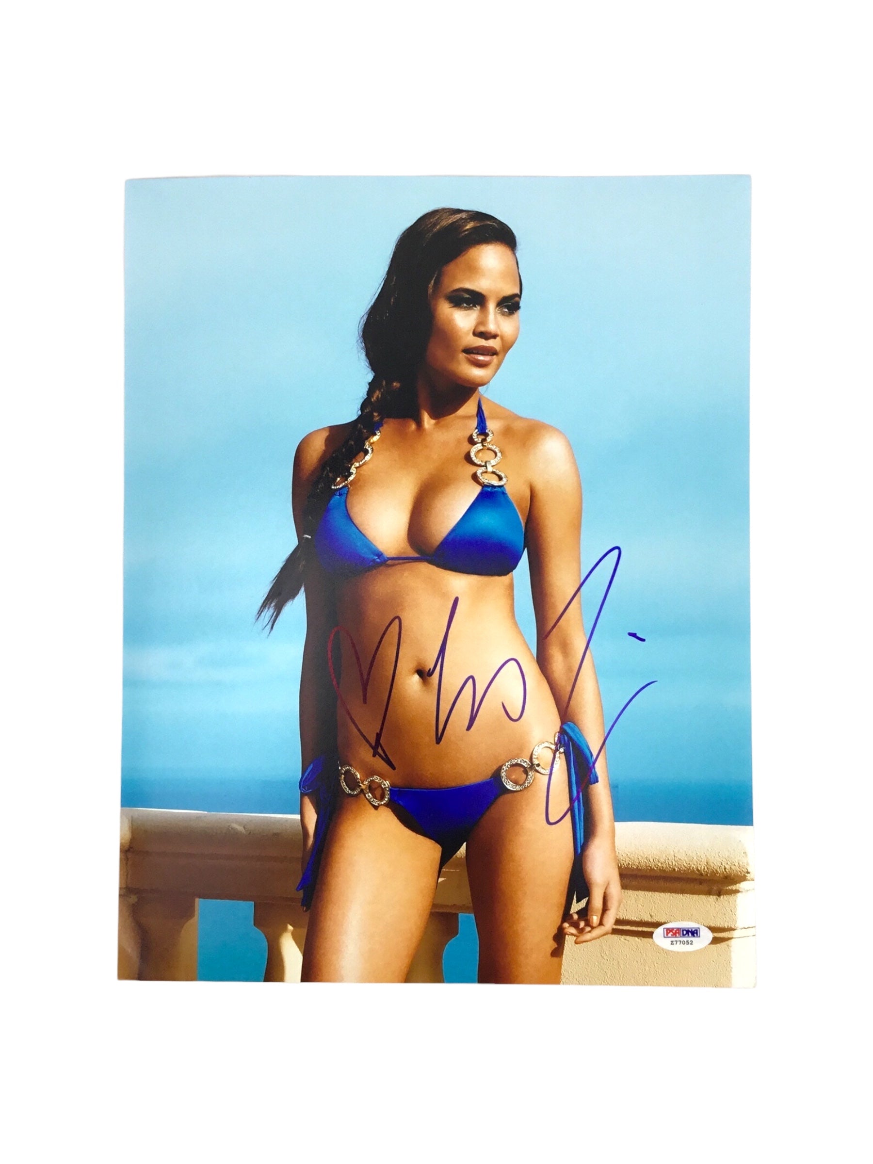 Crissy Teigen Autographed Photograph PSA Certified 11x14