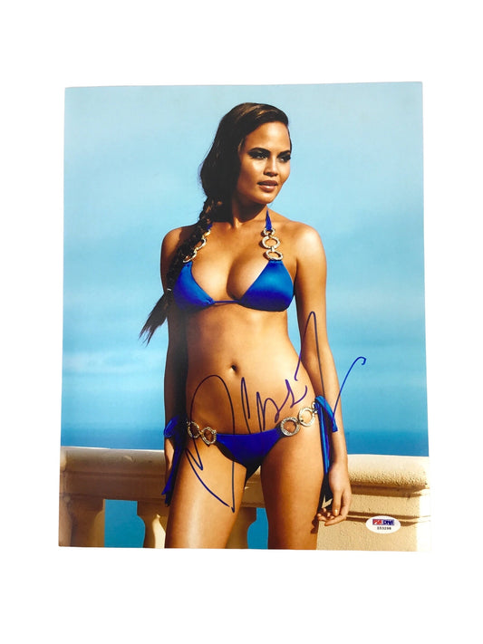 Crissy Teigen Autographed Photograph PSA Certified 11x14