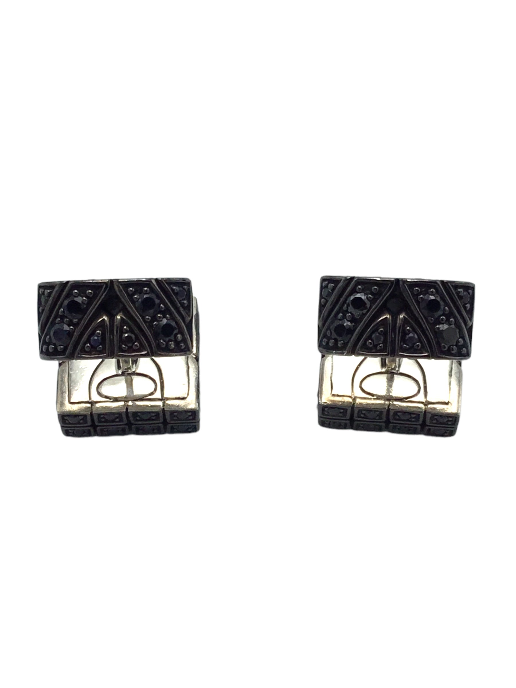 Cufflinks Designer John Hardy Sterling Silver Pair