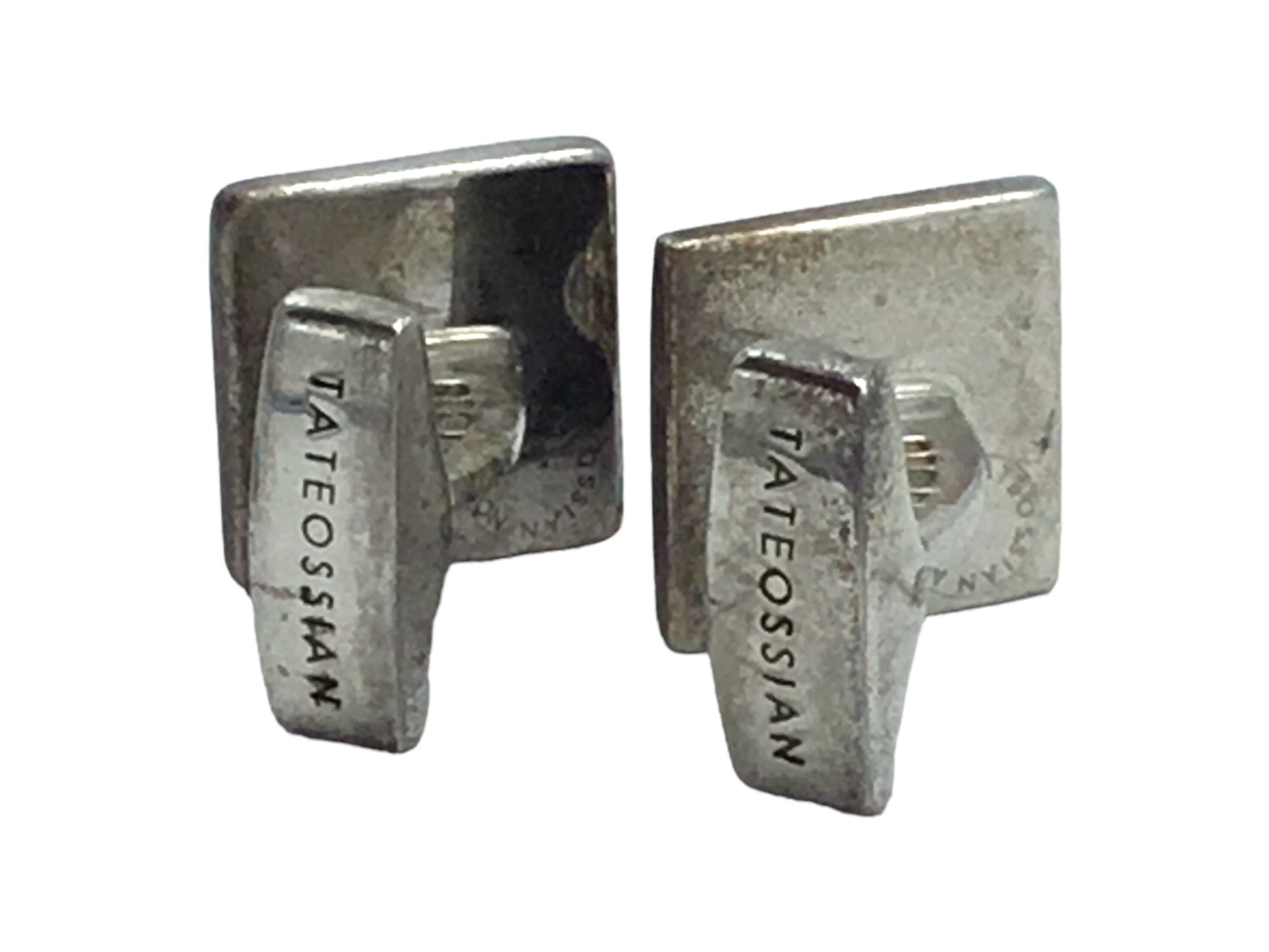 Cufflinks pair by Designer Tateossian, Sterling Silver with Panther Head