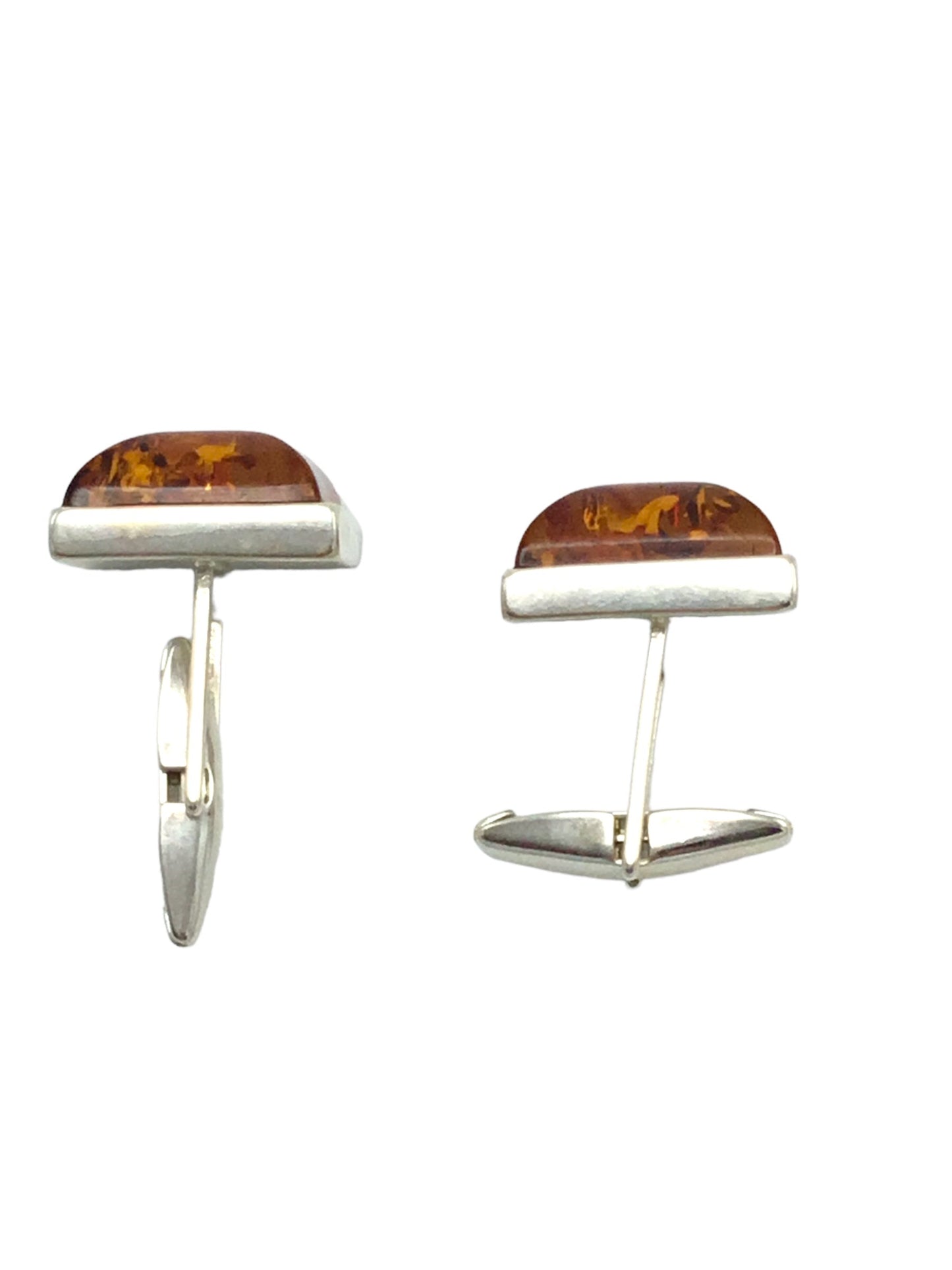 Cufflinks pair silver-tone metal, unmarked