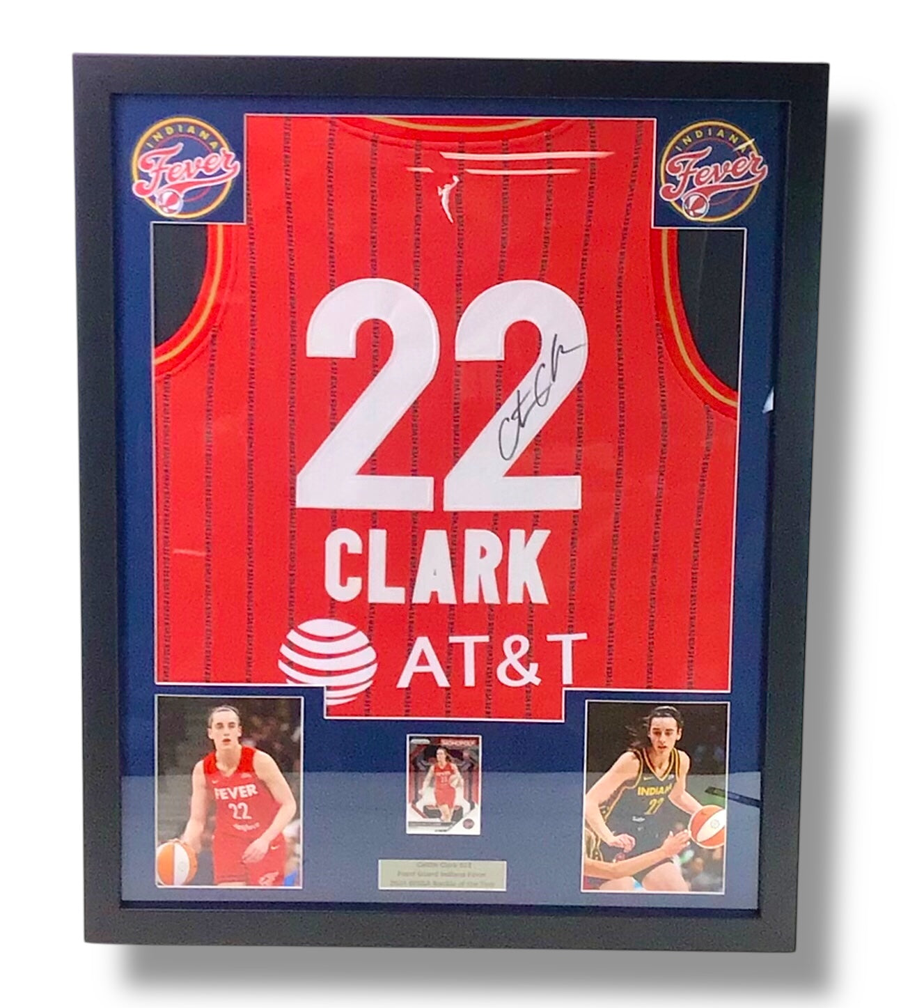 Custom Framed WNBA Fever Jersey Signed by Caitlan Clark w/ Rookie YR Card & JSA Cert