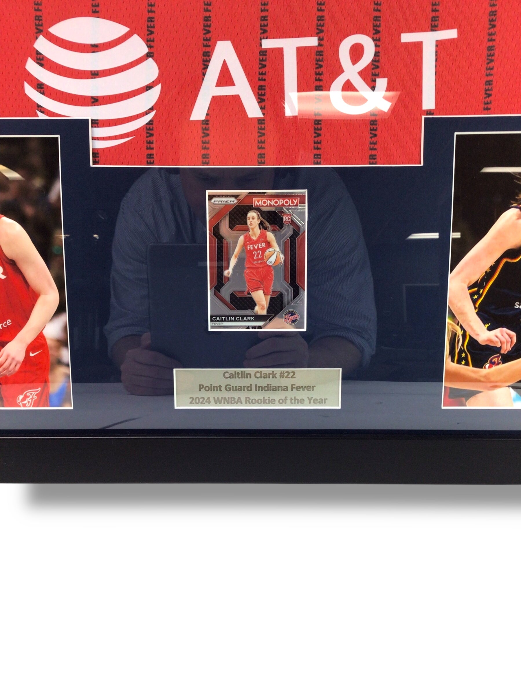 Custom Framed WNBA Fever Jersey Signed by Caitlan Clark w/ Rookie YR Card & JSA Cert
