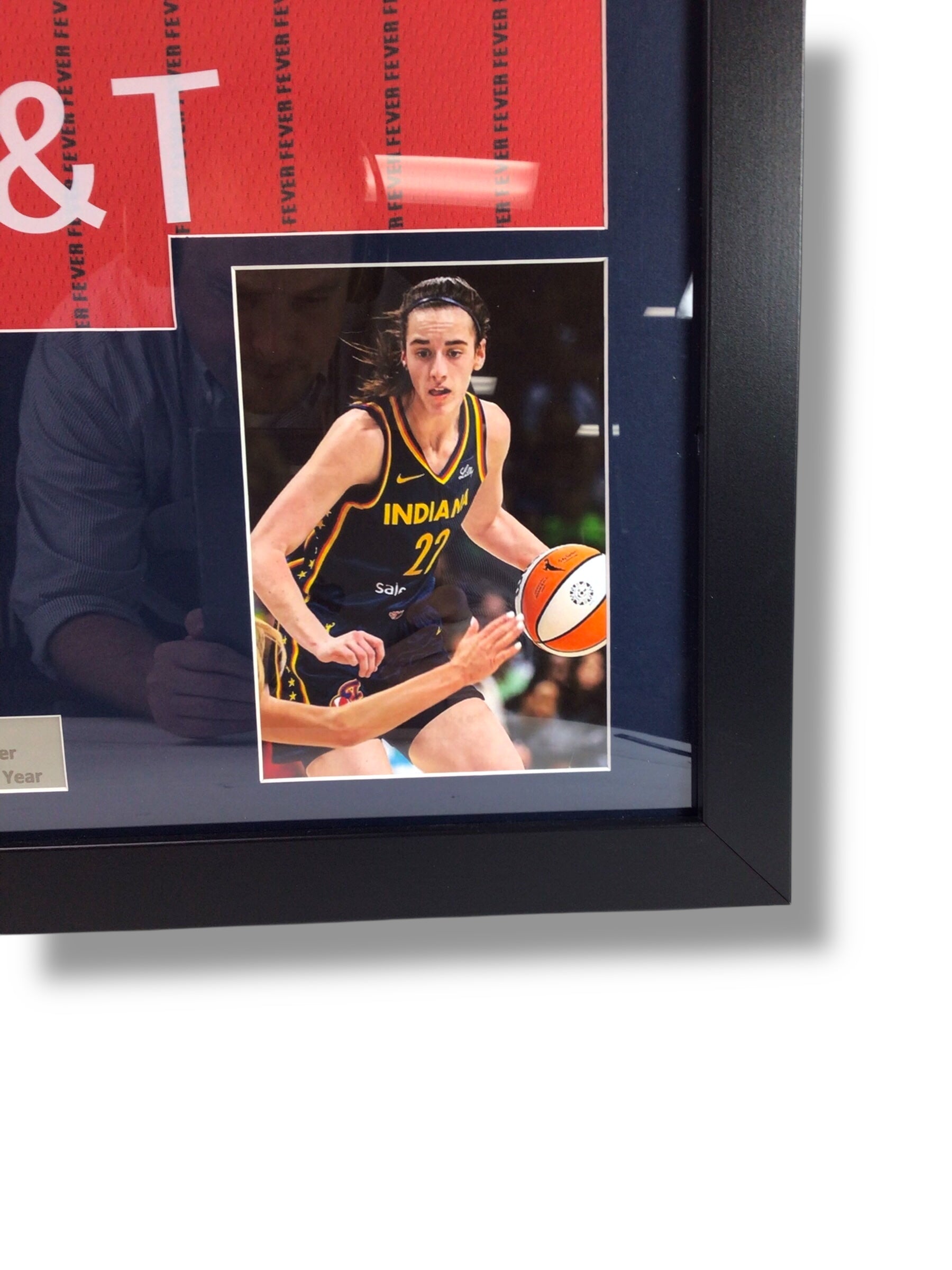 Custom Framed WNBA Fever Jersey Signed by Caitlan Clark w/ Rookie YR Card & JSA Cert