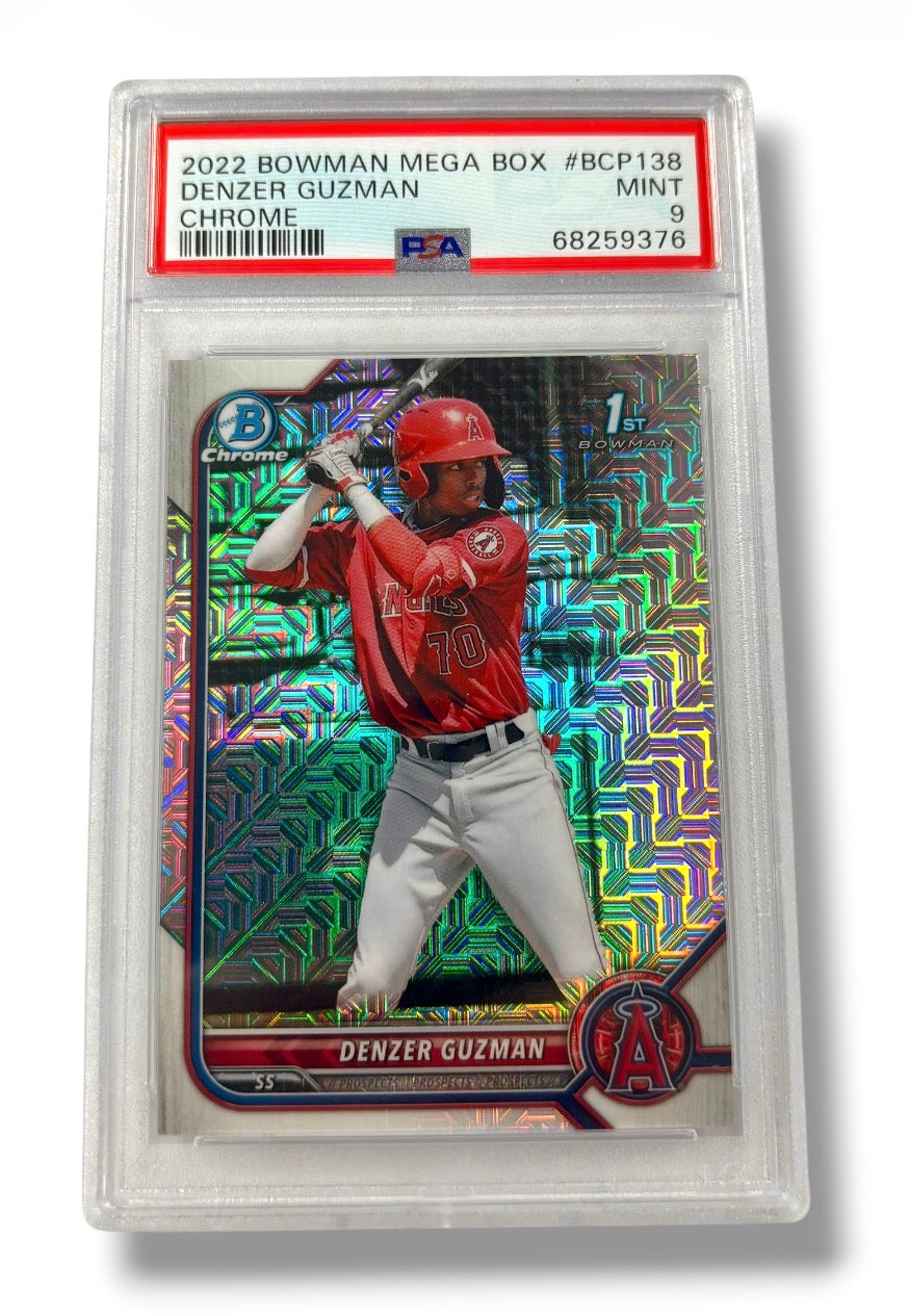 2022 Bowman Mega Box Chrome Denzer Guzman Rookie RC Pop 14 PSA 9 - 68259376