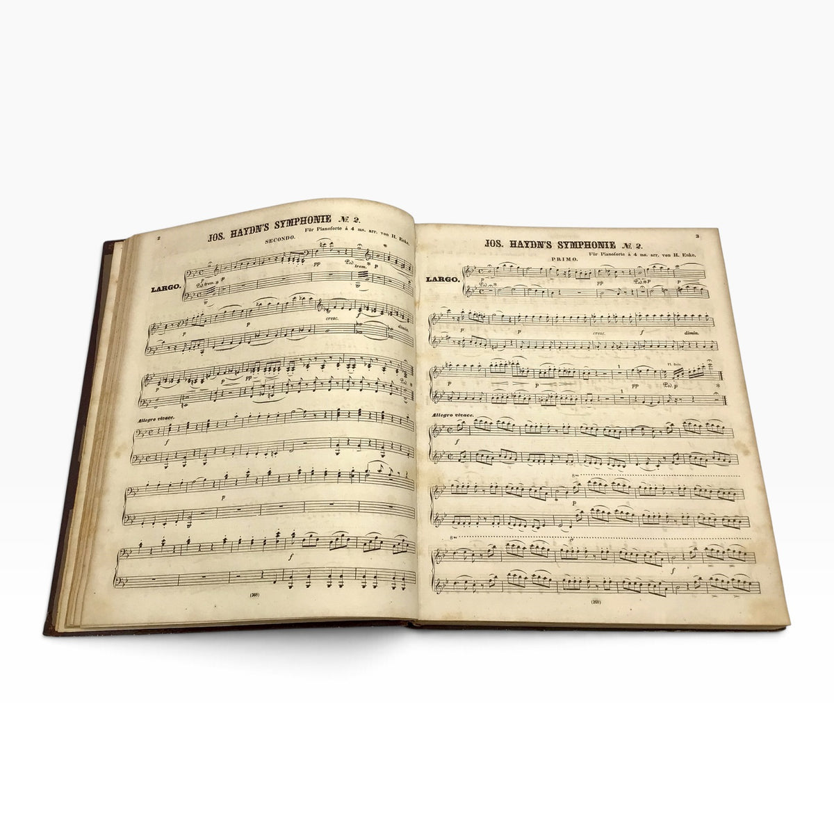 Joseph Haydn's Selected Compositions for Piano 4 Hands Vol. 12 – Antique 1800s German Sheet Music