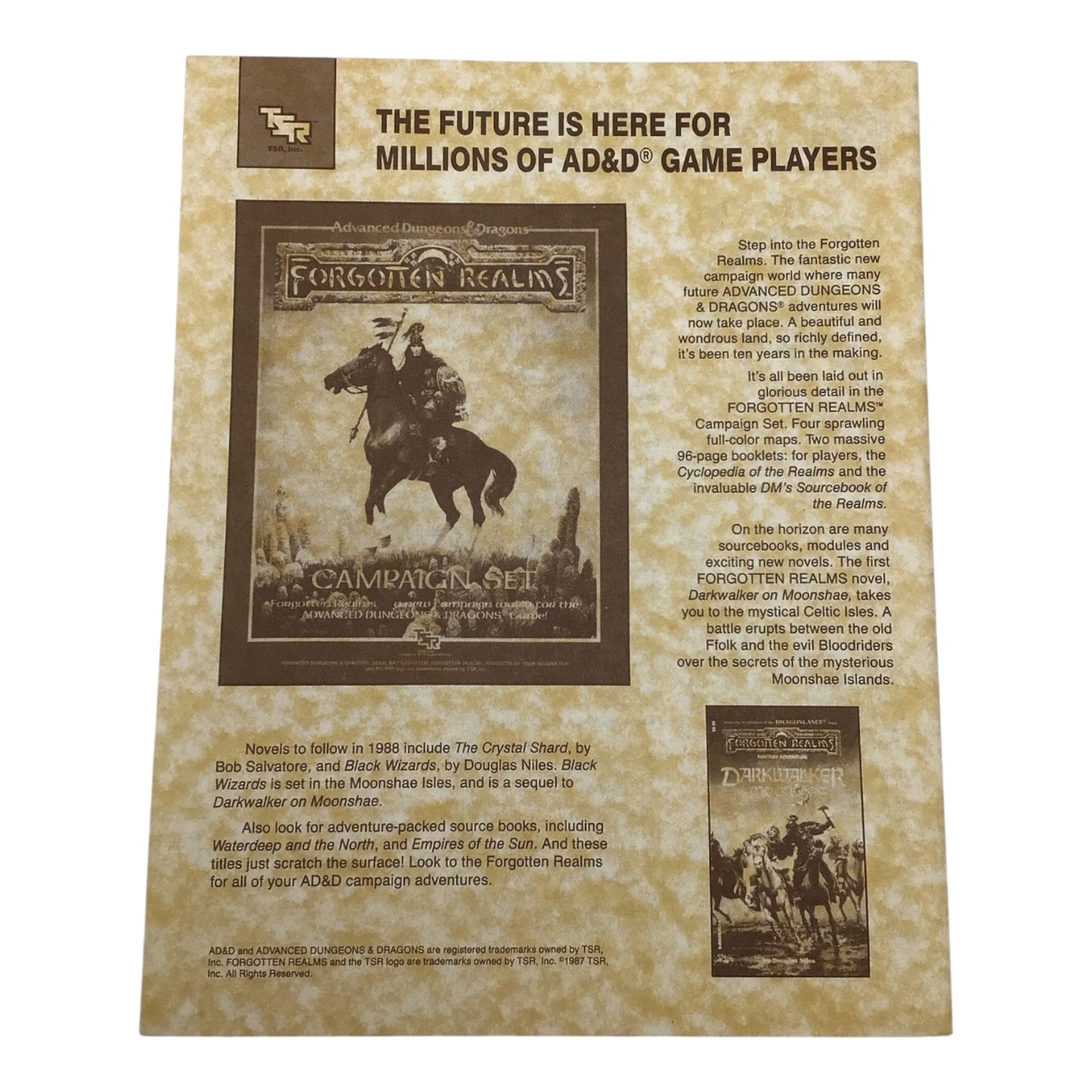 Advanced Dungeons & Dragons Forgotten Realms Moonshae FR2 #9217 1987