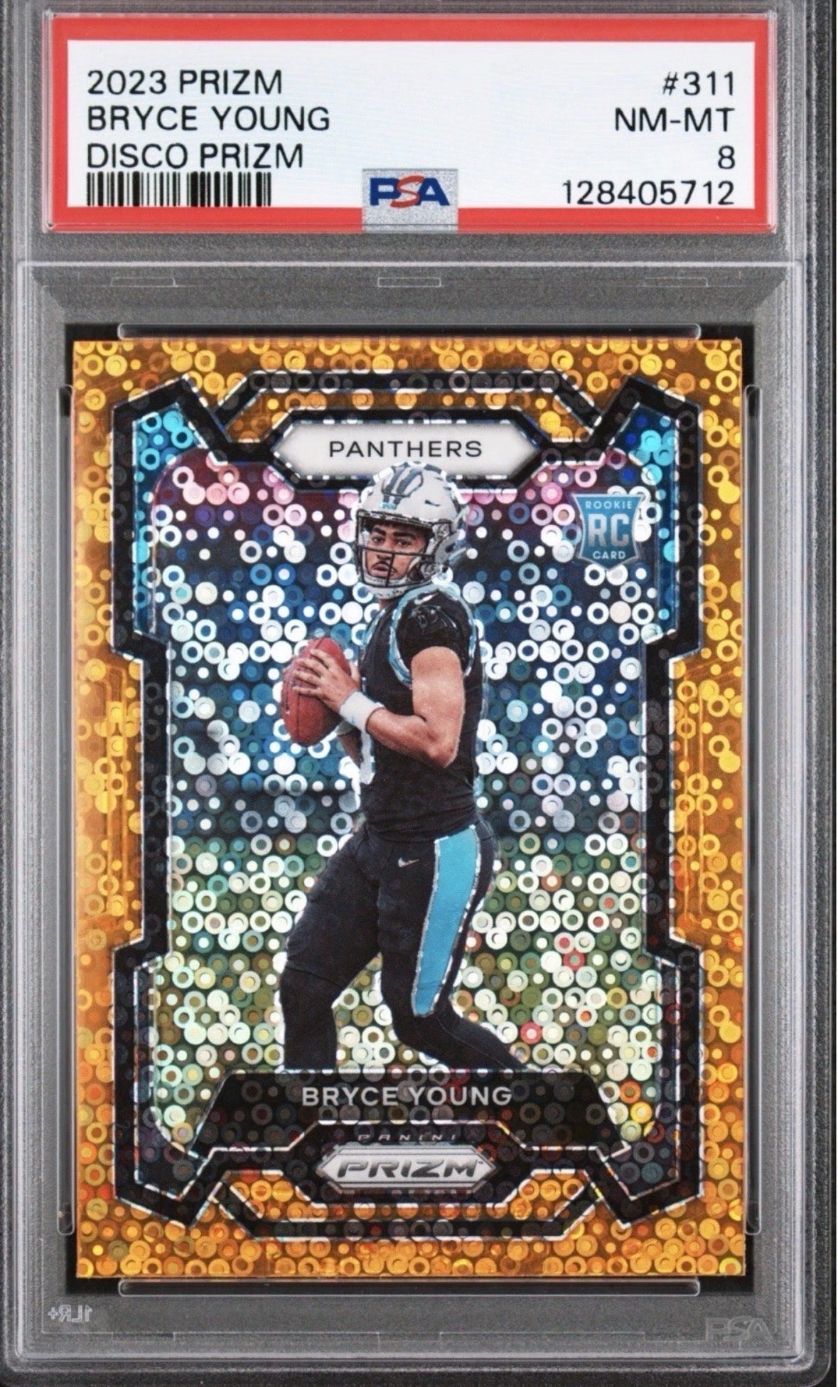 2023 Prizm Disco Orange Bryce Young Rookie RC #311 PSA 8 - 128405712