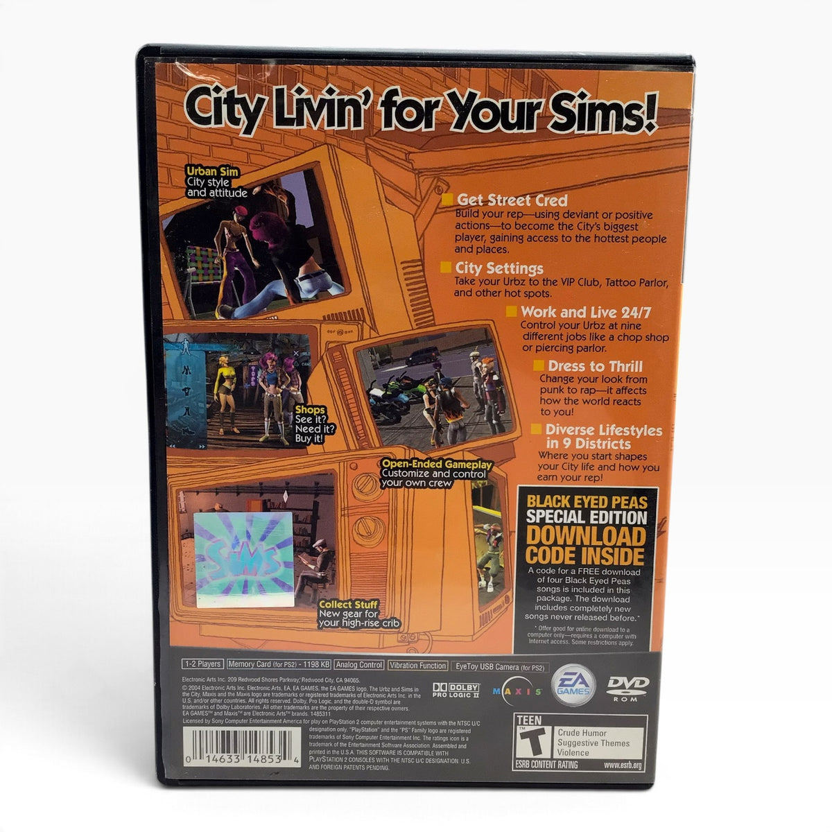 The Urbz: Sims in the City Black Eyed Peas Edition (2004) - PS2 Video Game