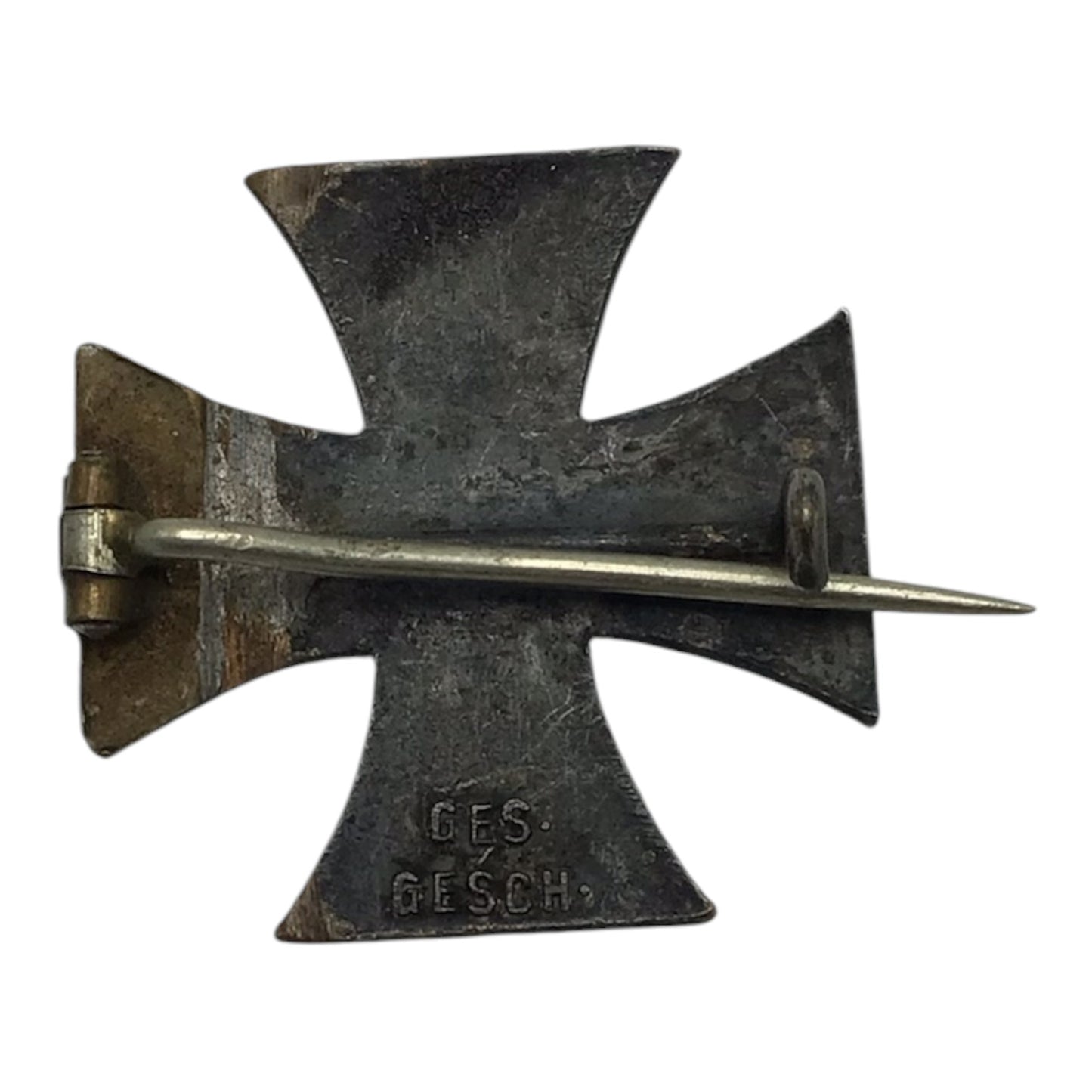 German WWI Iron Cross Patriotic Pin "Gott Mit Uns" 1914